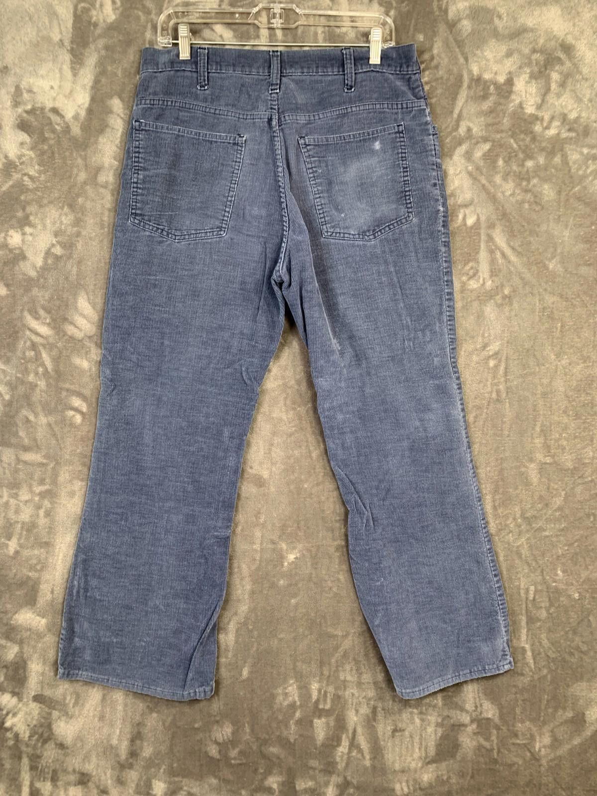 Designer Vintage JC Penny Plain Pockets Mens Grey Corduroy Pants (225 Size US 32 / EU 48 - 2 Thumbnail
