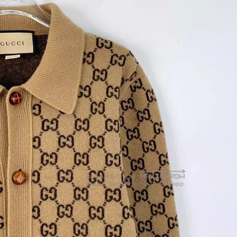 Gucci Gucci Brown logo jacquad full-print wool lapel single-brea Size US M / EU 48-50 / 2 - 3 Thumbnail