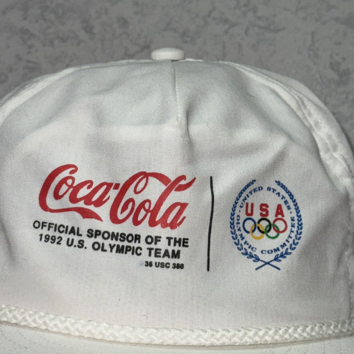 Coca Cola Vintage 1992 COCA-COLA Official Olympic Cap Size ONE SIZE - 4 Thumbnail