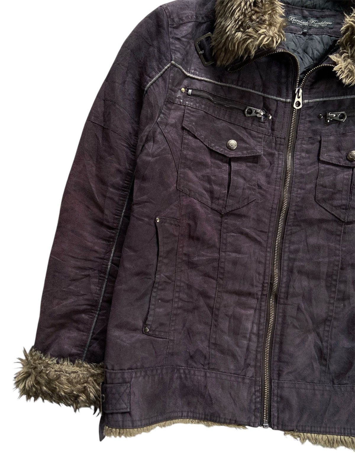 Japanese Brand JAPANESE BAREBACK FAUX FUR BLACK WASHED JACKET Size US M / EU 48-50 / 2 - 6 Thumbnail