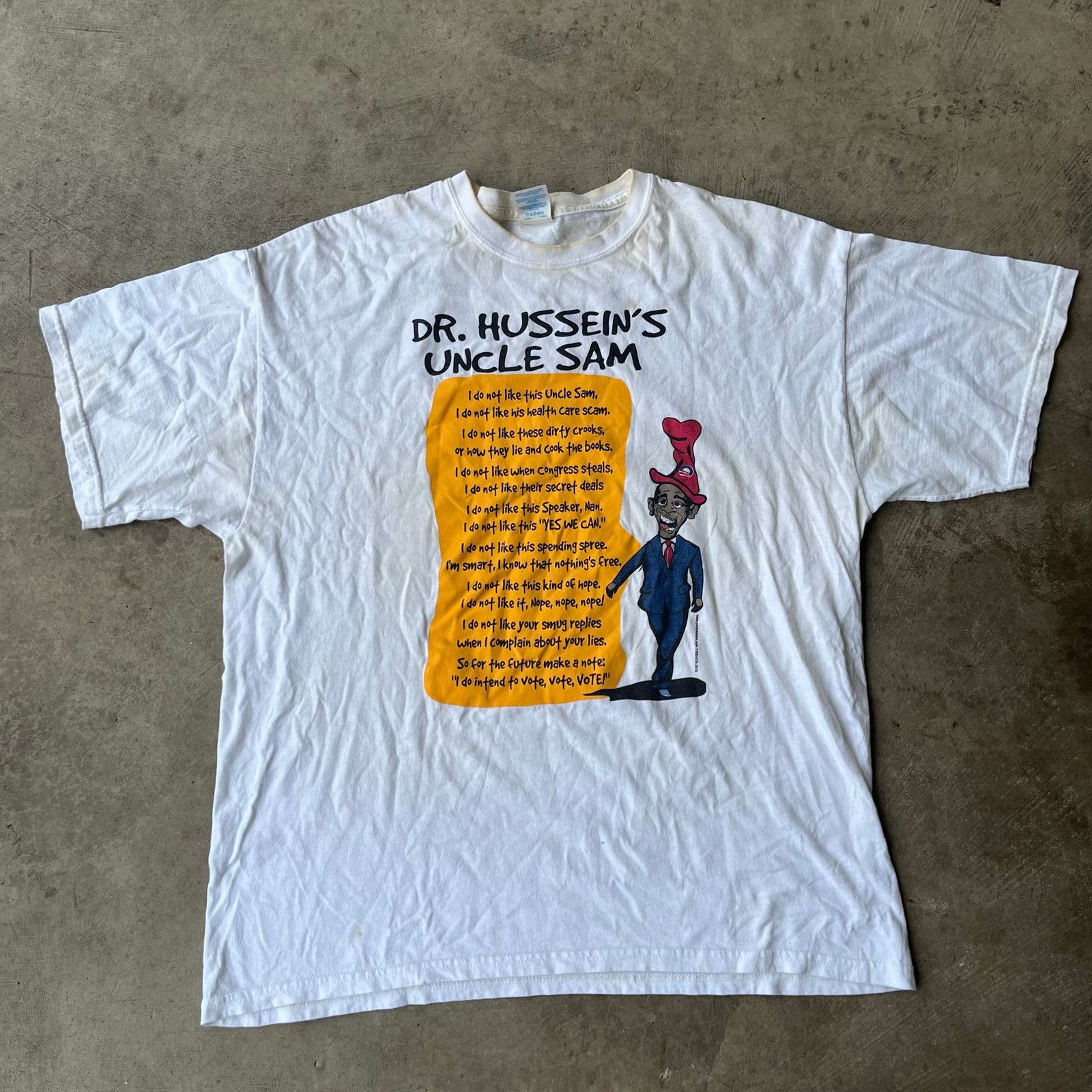 Vintage VINTAGE HUSSEIN BARACK OBAMA POLITICAL PARODY T-SHIRT XLARGE Size US XL / EU 56 / 4 - 1 Thumbnail