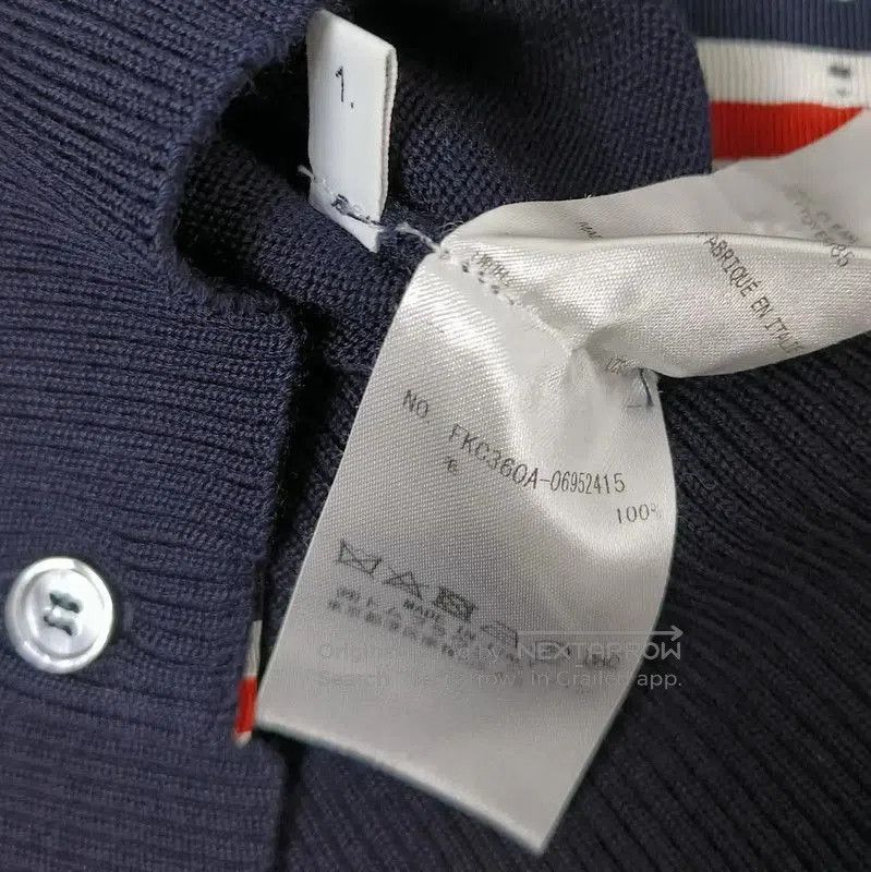 Thom Browne Thom Browne Navy Wool Cardigan with Unique Design . Size M / US 6-8 / IT 42-44 - 7 Thumbnail