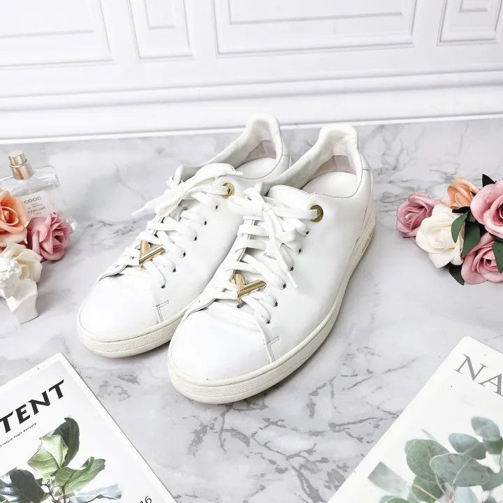 Louis Vuitton Louis Vuitton Frontrow White Leather Fashion Sneakers 0079 Size US 6 / IT 36 - 1 Thumbnail