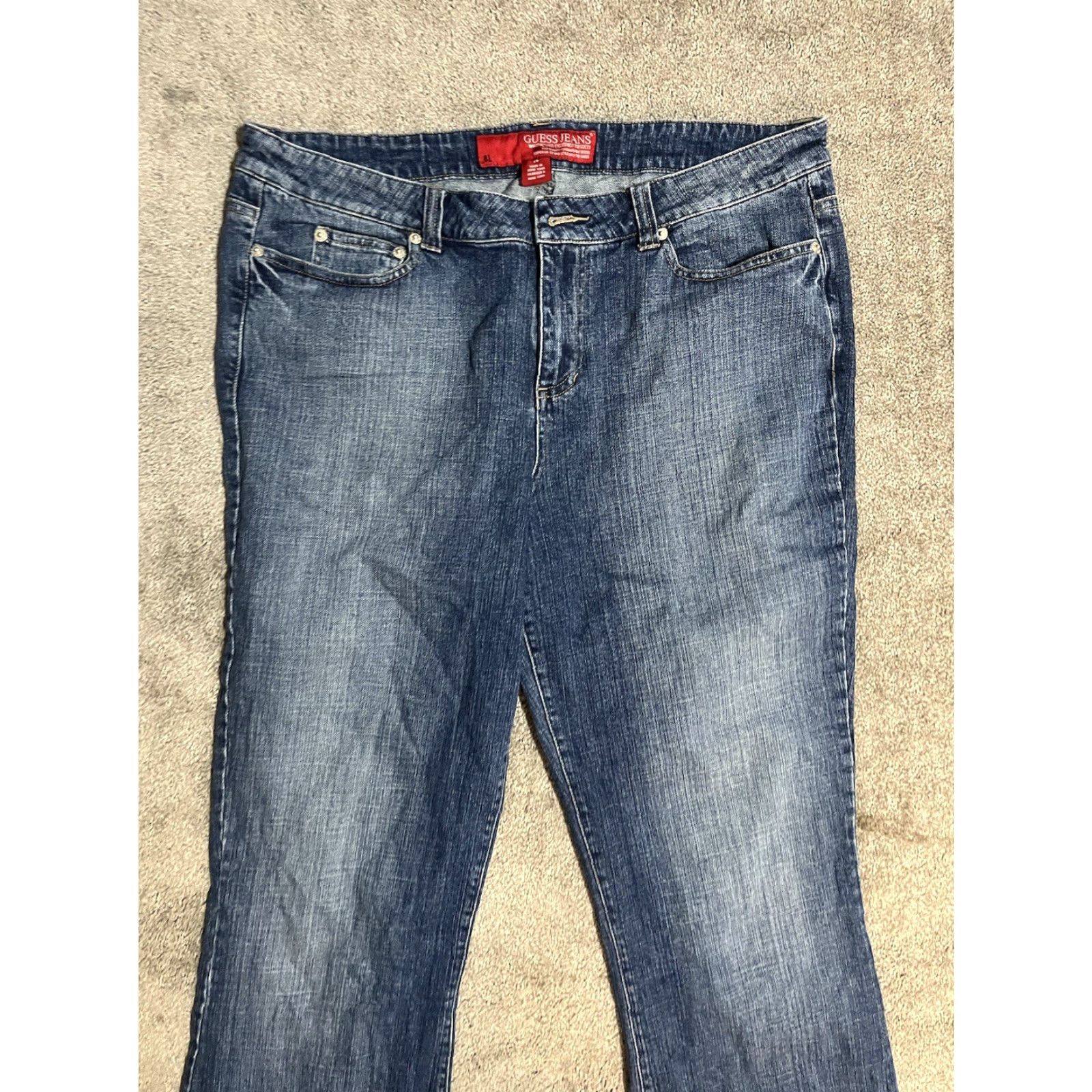 Guess GUESS Jeans Women’s Bootcut Stretch 34x32 Dark Denim 5-Pocket Cotton Blend Spandex Jeans Womens Regular Rise High Inseam 32 Size 24" / US 00 / IT 34 - 4 Thumbnail