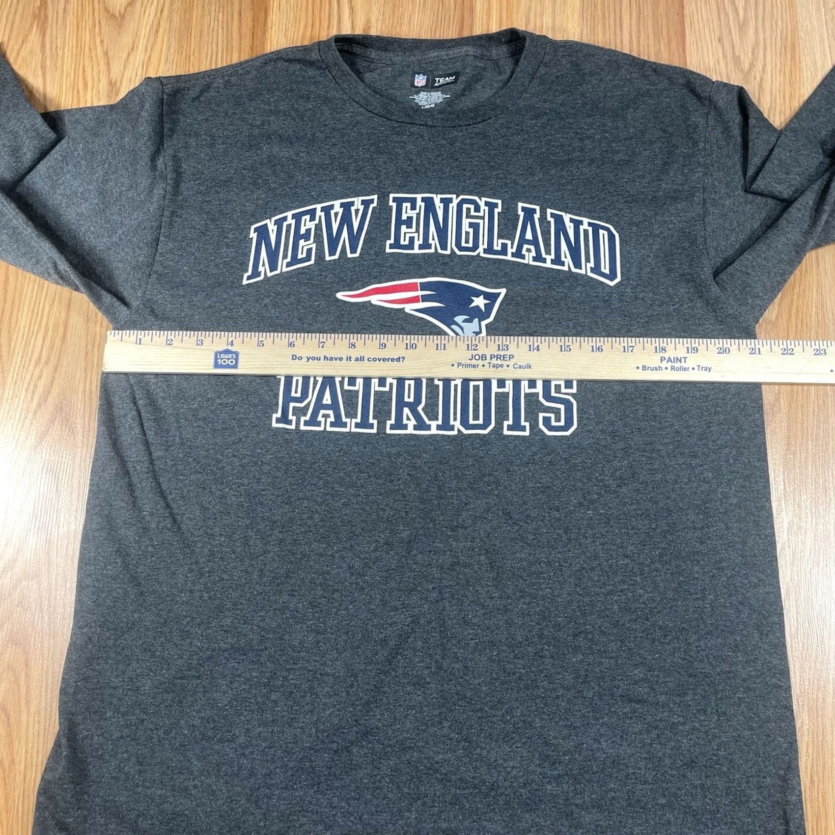 NFL New England Patriots NFL Team Apparel Long Sleeve Crew Neck T Shirt Mens L Gray Size US L / EU 52-54 / 3 - 5 Thumbnail