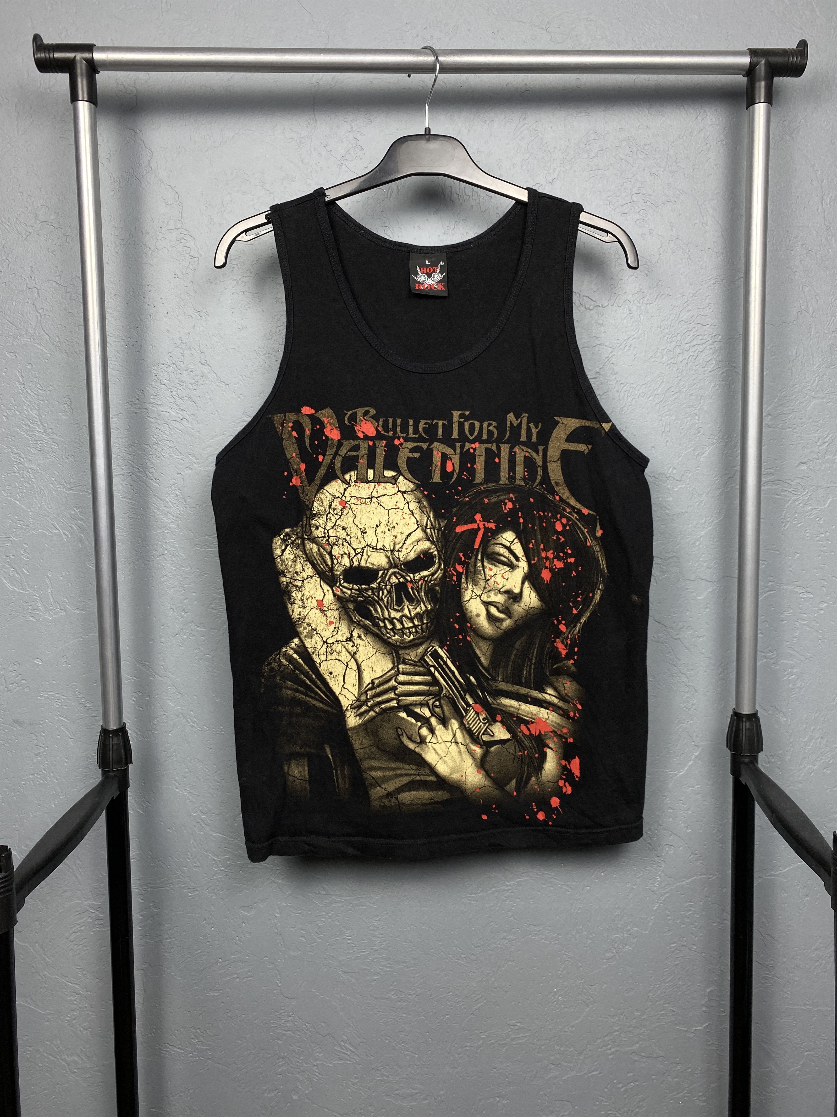 Band Tees Bullet for My Valentine Vintage Mens Sleeveless T-Shirt Size US L / EU 52-54 / 3 - 1 Thumbnail