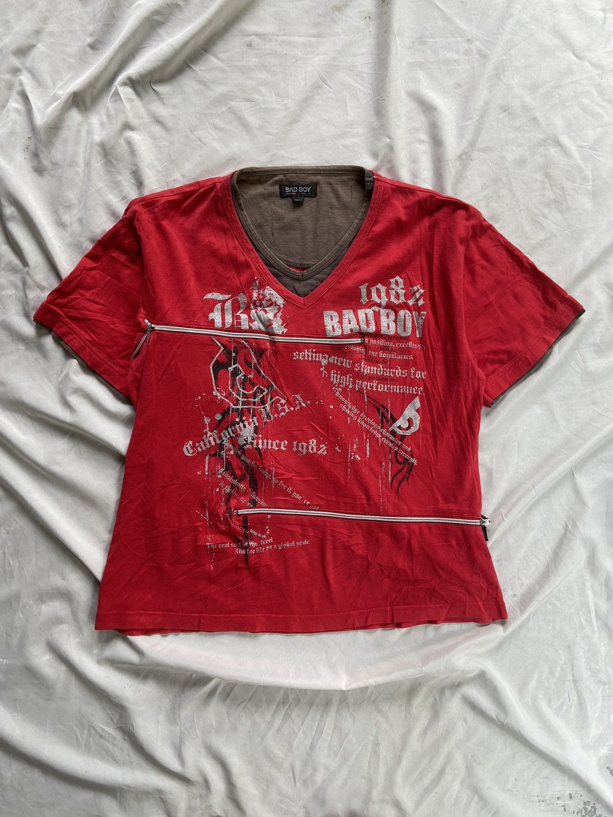 Japanese Brand DOUBLE LAYER BAD BOY TEE Size US XL / EU 56 / 4 - 1 Thumbnail