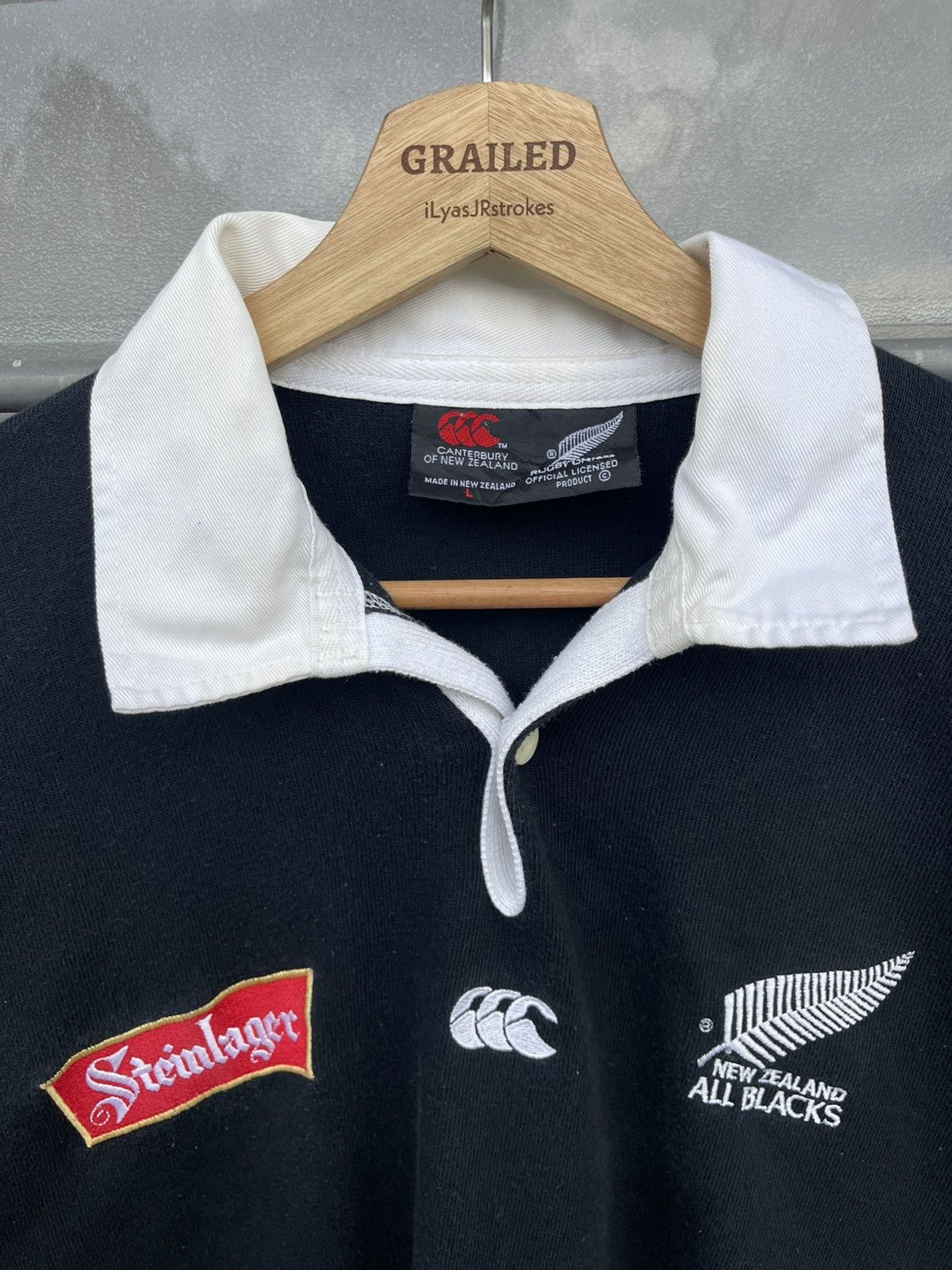 Canterbury of New Zealand 90's Canterbury New Zealand All Black Rugby Steinlager Size US L / EU 52-54 / 3 - 15 Thumbnail