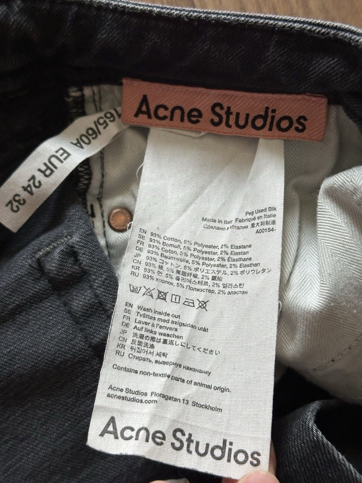 Acne Studios Acne Studios Womens Skinny Peg Used Black Jeans Size 24x32 Size 24" / US 00 / IT 34 - 11 Thumbnail