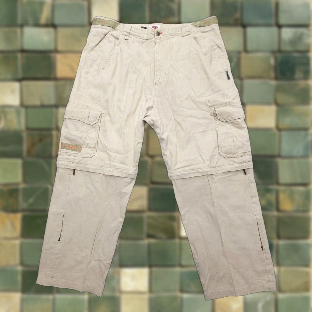 Vintage VINTAGE SCOTTeVEST Cargo Convertible Pants Mens 38x30 Baggy Hidden Pockets Y2K Linen Size 38R - 1 Thumbnail