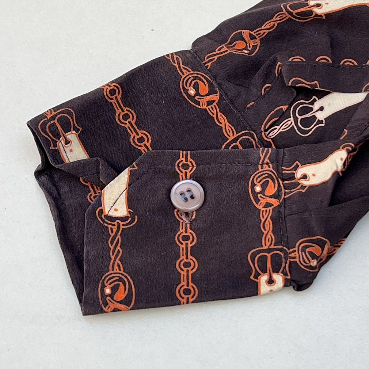 Celine Celine Brown silk full printed Size S / US 4 / IT 40 - 7 Thumbnail