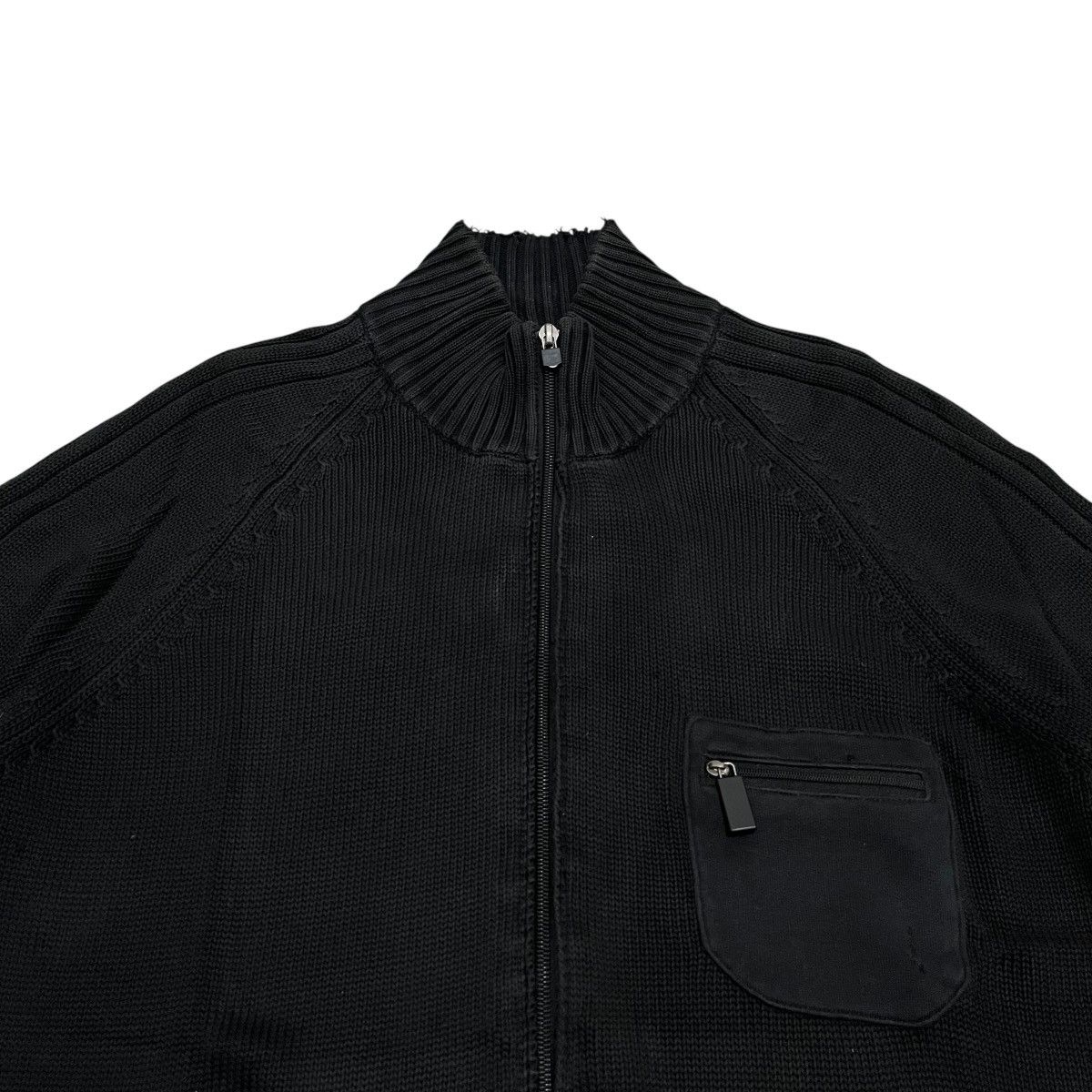 Calvin Klein Full Zip Cable Knit Black Sweater Lgb Style Ifsix Size US XL / EU 56 / 4 - 8 Thumbnail