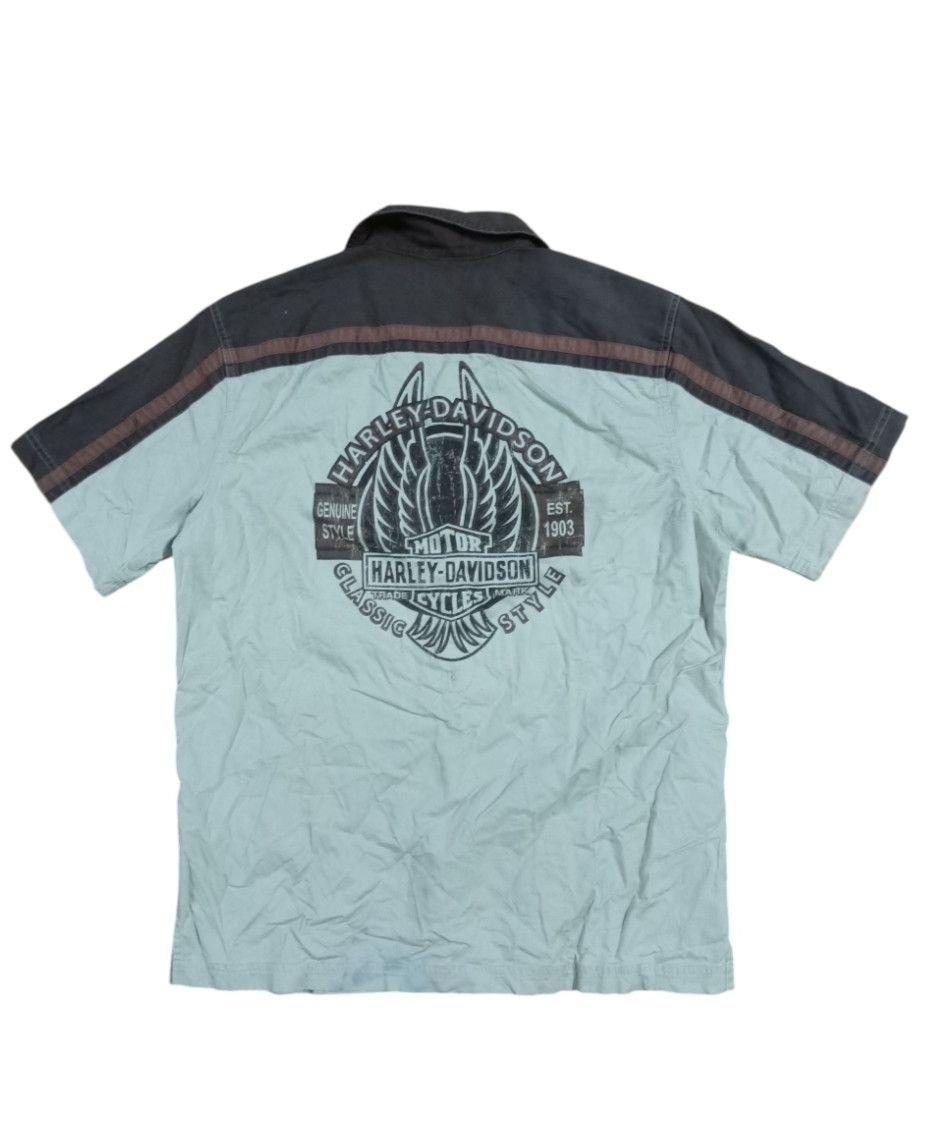 Harley Davidson HARLEY DAVIDSON WORK SHIRT x VINTAGE Size US M / EU 48-50 / 2 - 2 Thumbnail