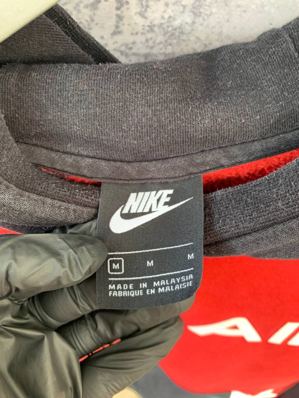 Nike Nike Nsw Air Fleece Hoodie Black/Red Size US M / EU 48-50 / 2 - 14 Thumbnail