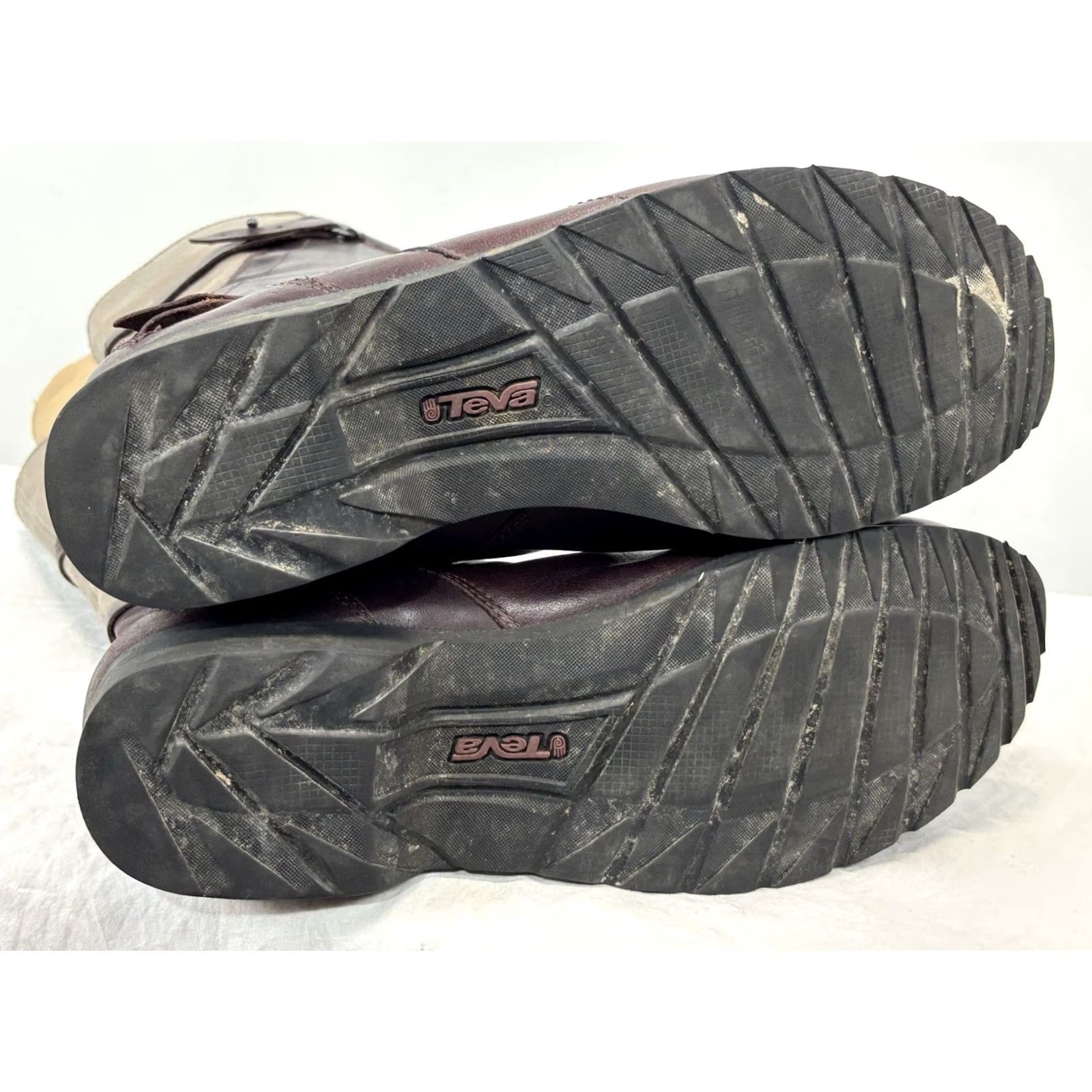Teva Teva Womens Boot Riding 11 Brown Leather Zipper Waterproof Mid-Calf Block Heel Size US 11 / IT 41 - 5 Thumbnail