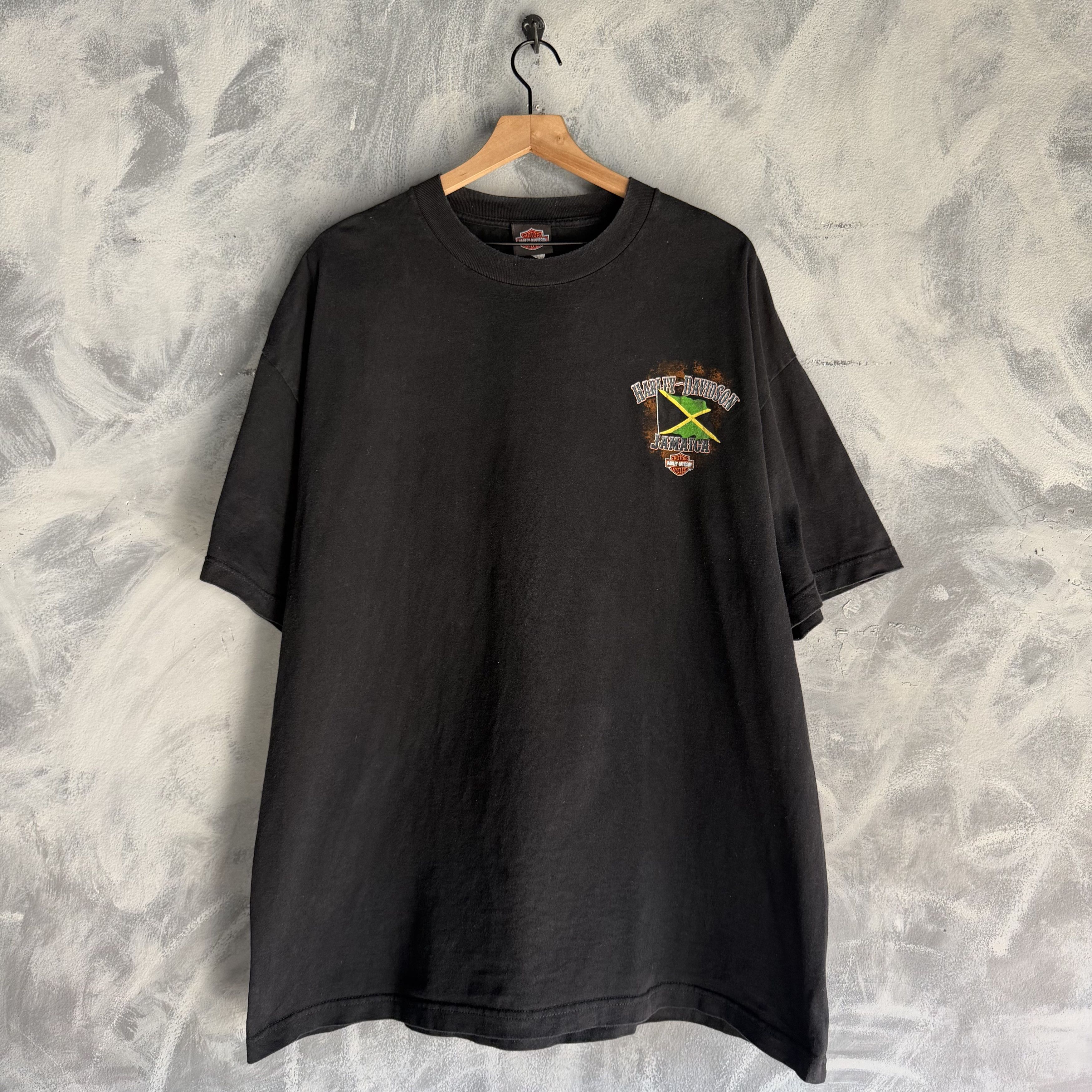 Harley Davidson Vintage Harley Davidson T Shirt Mens 2XL Black Jamaica Size US XXL / EU 58 / 5 - 2 Thumbnail