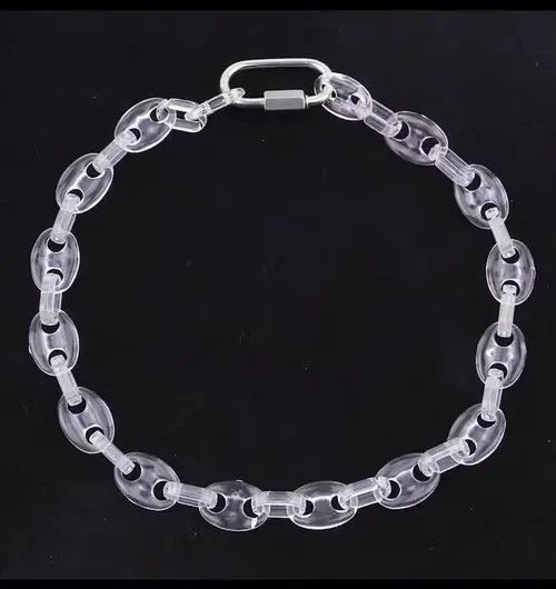 Jewelry Transparent Chain Lock Necklace Size ONE SIZE - 2 Thumbnail