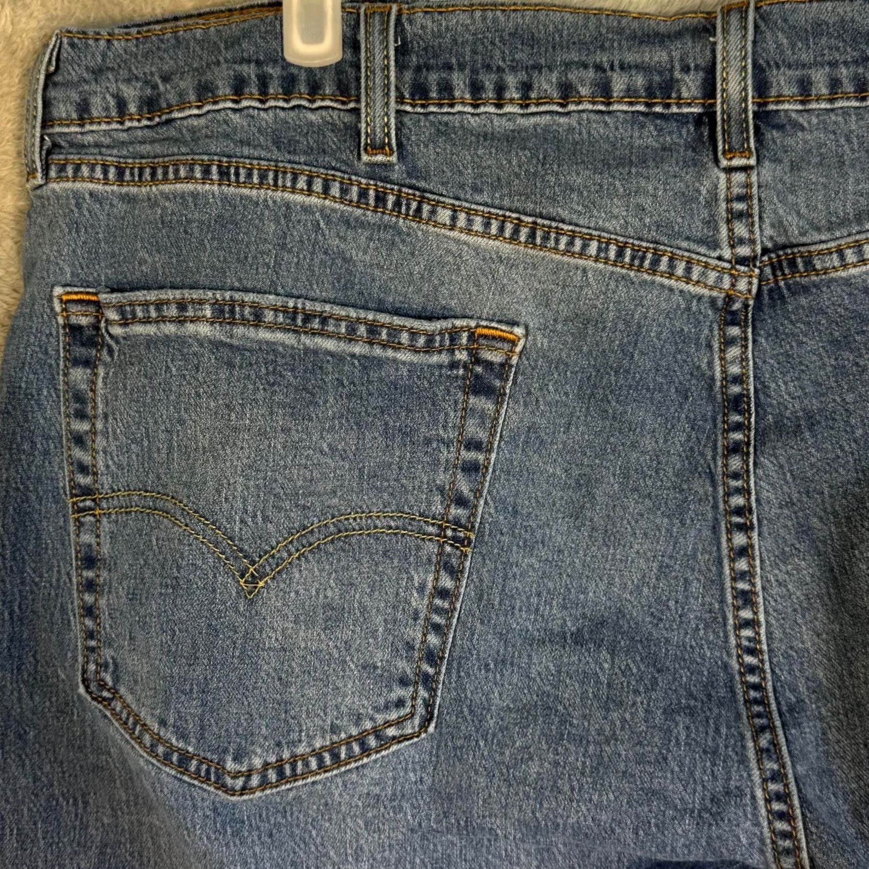 Levi's Levi’s 505 Jeans Men’s 40 x 30 Blue Denim Straight Leg Mid Rise Stretch Jeans Size US 40 / EU 56 - 4 Thumbnail