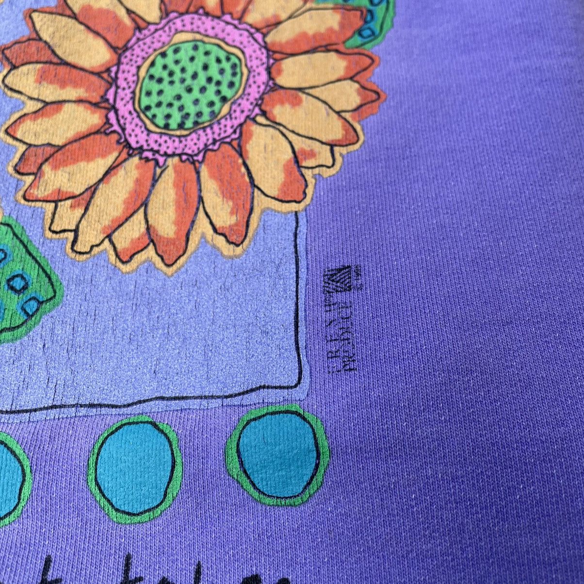 Vintage 🔥Vintage 90s North Start At Tahoe Pop Art Flower Sweatshirts Size US M / EU 48-50 / 2 - 5 Thumbnail