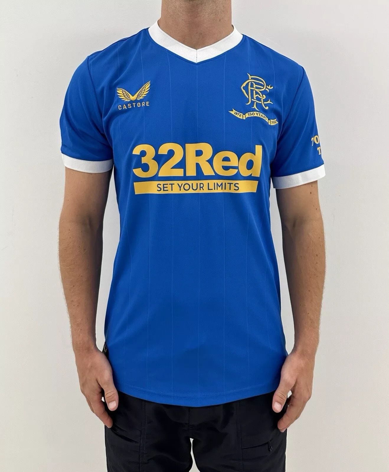 Castore Rangers 2021 2022 Home Jersey Soccer Anniversary 150 Years Size US S / EU 44-46 / 1 - 1 Thumbnail