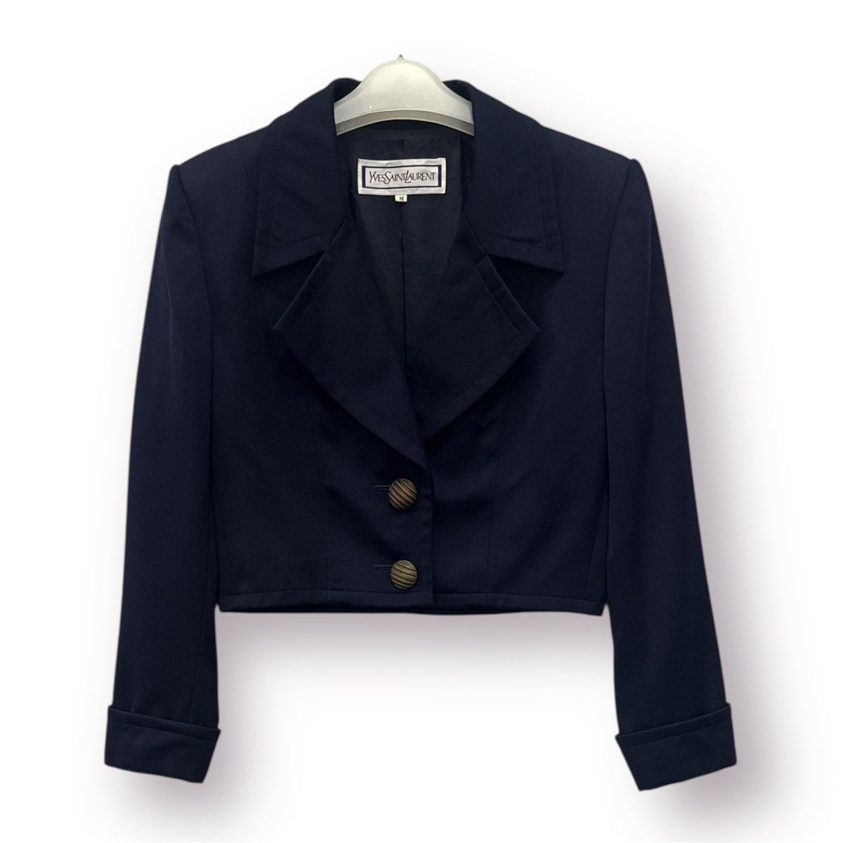 Yves Saint Laurent 🔥 YvesSaintLaurent Croped Single Breasted Coat Jacket - M Size M / US 6-8 / IT 42-44 - 1 Thumbnail