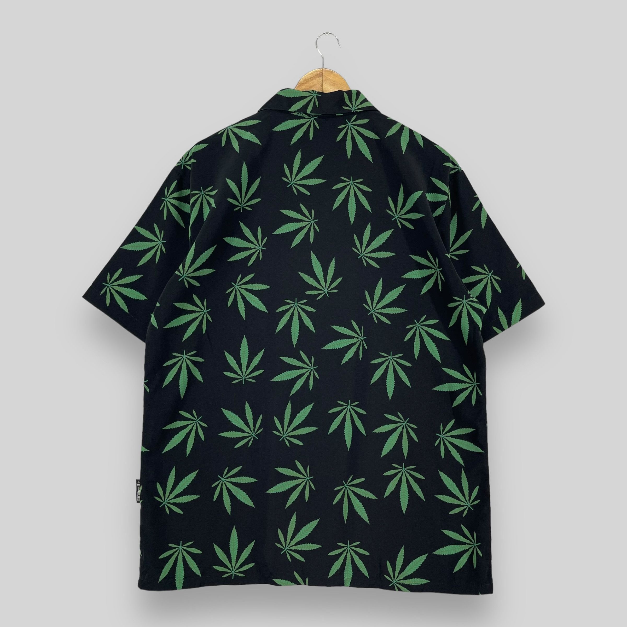 Japanese Brand × Snoop Dogg × Vintage Vintage Marijuana Smoke Weed All Over Print Button Up Shirt Size US L / EU 52-54 / 3 - 7 Thumbnail
