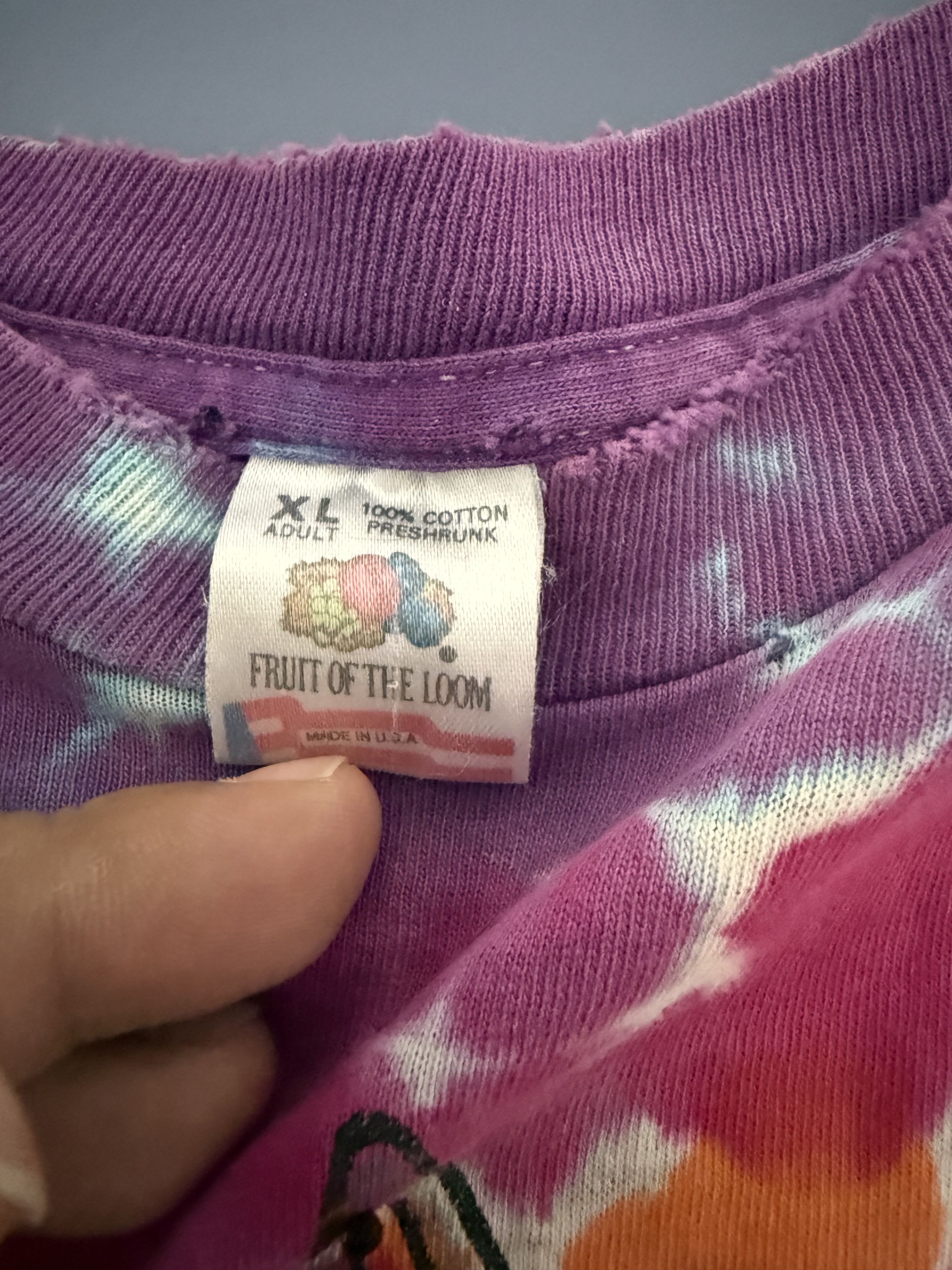 Fruit Of The Loom Shroomy toons very vintage early 90s late 80s distressed Size US XL / EU 56 / 4 - 8 Thumbnail
