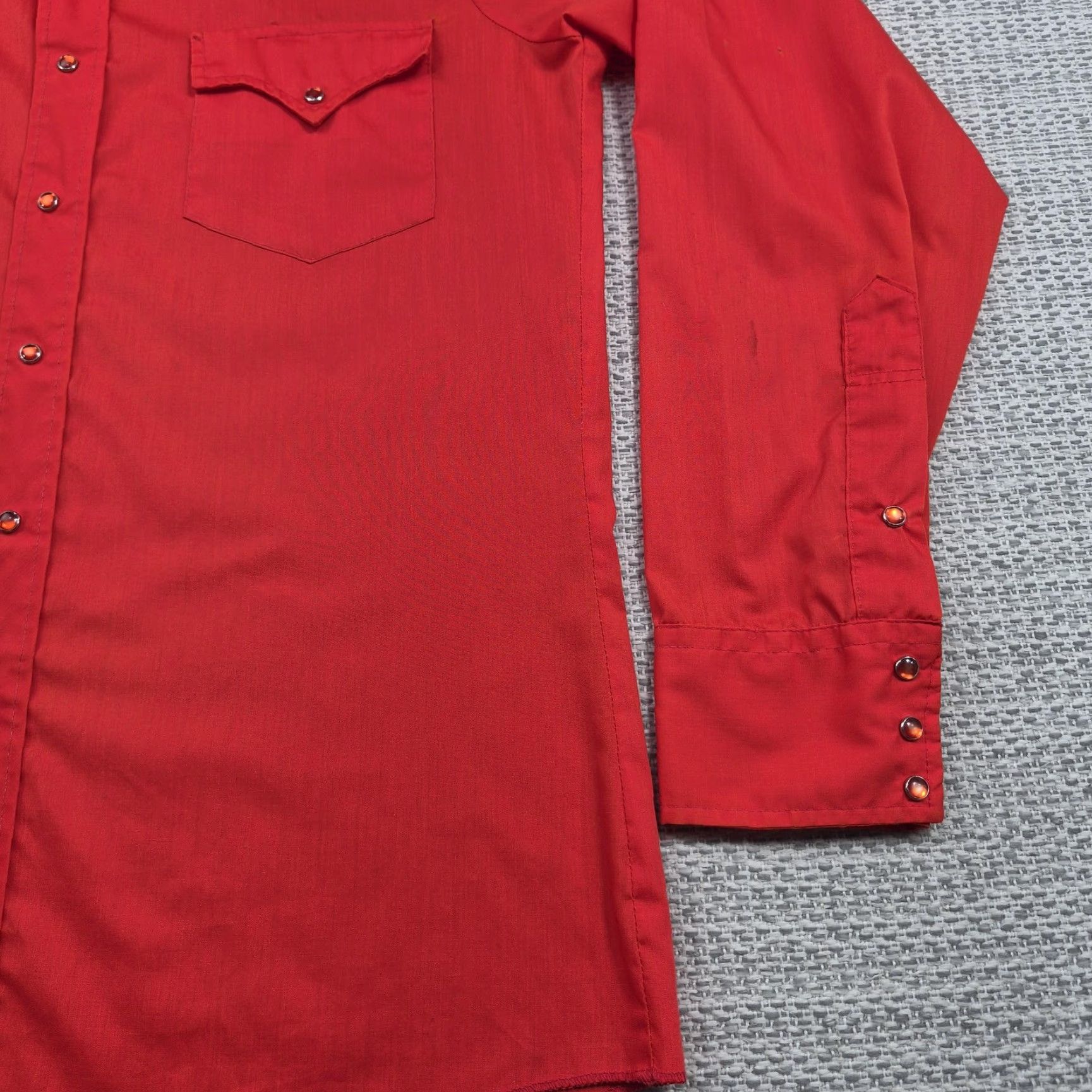 Vintage VINTAGE Dickson-Jenkins Pearl Snap Shirt Mens Large Red Western Cowboy 70s 80s Classic Retro USA Cowboy Shirt Mens Large Red Pearl Snap Western Shirt Size US L / EU 52-54 / 3 - 2 Thumbnail