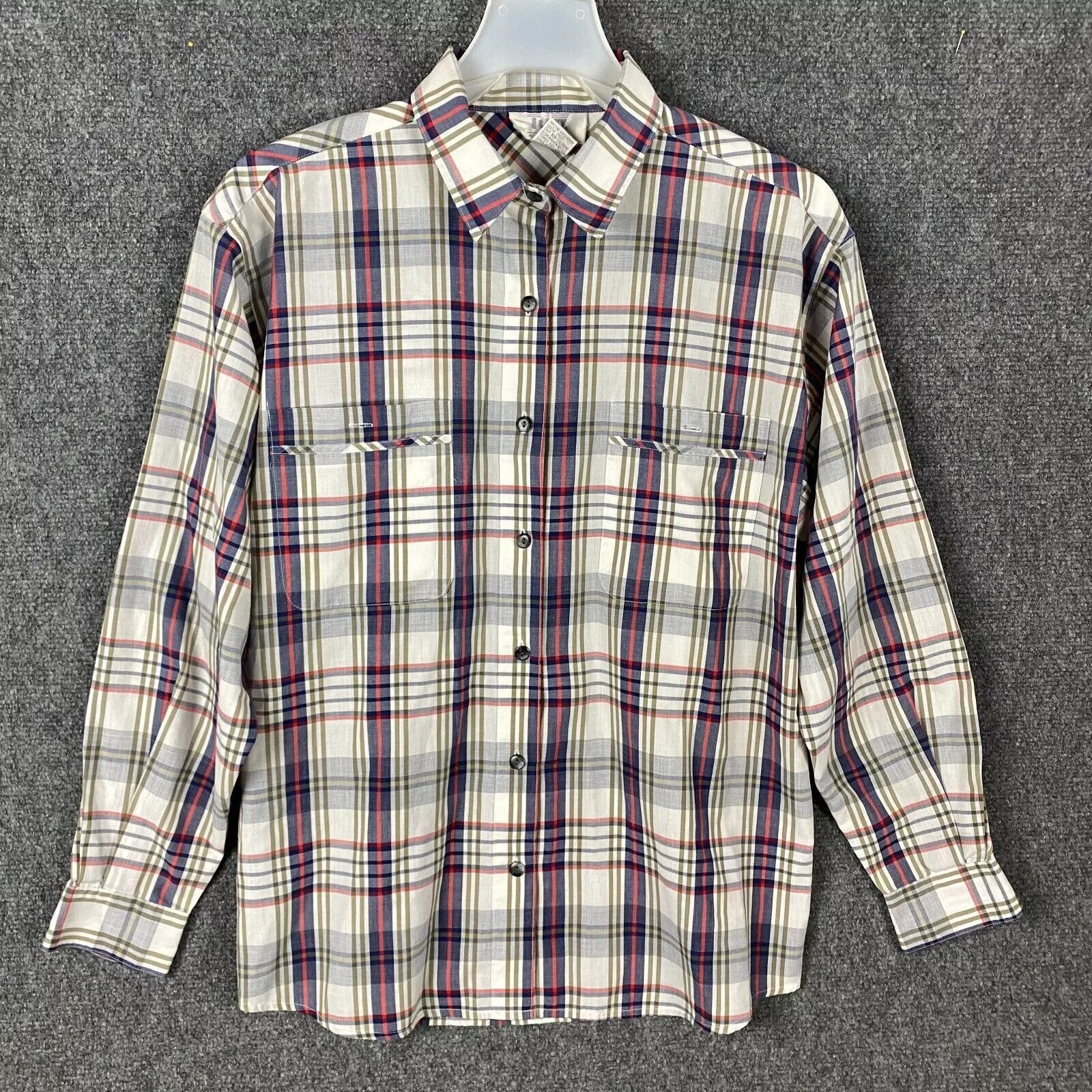 Other TJW By Mervyn's Button Up Shirt Women's Size 10 Cotton Plaid Size L / US 10 / IT 46 - 1 Thumbnail