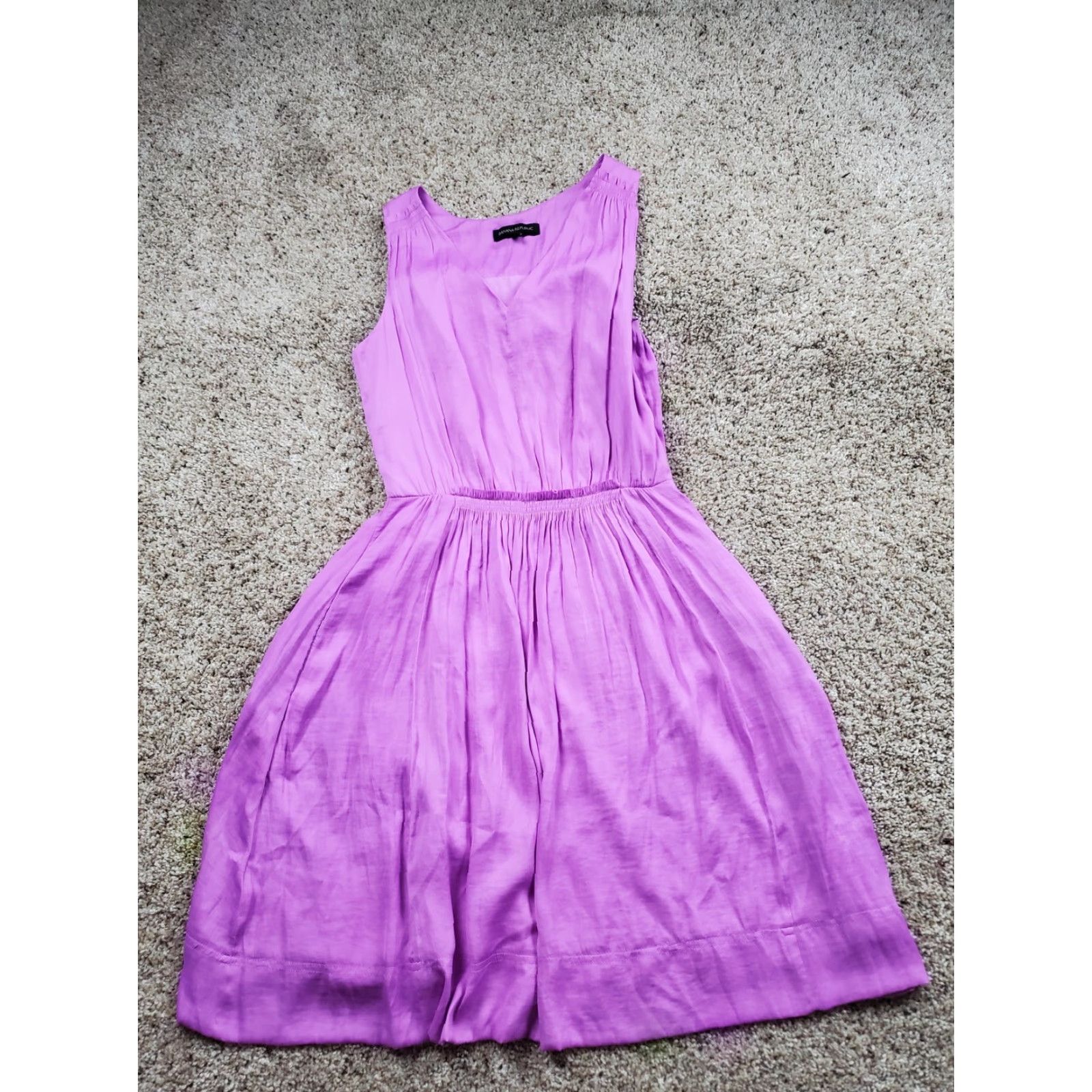 Banana Republic VINTAGE Banana Republic Dress Womens Size 2 Purple Sleeveless Goddess Mini Spring Lined Size XS / US 0-2 / IT 36-38 - 2 Thumbnail