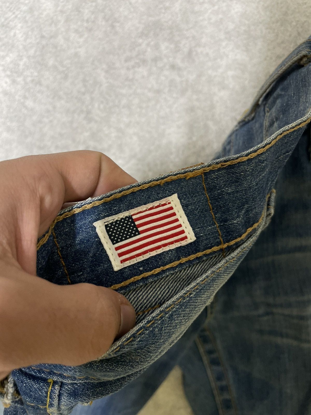 True Religion × Vintage Vintage True Religion Straight White Stitching Jeans Y2K Size US 28 / EU 44 - 10 Thumbnail