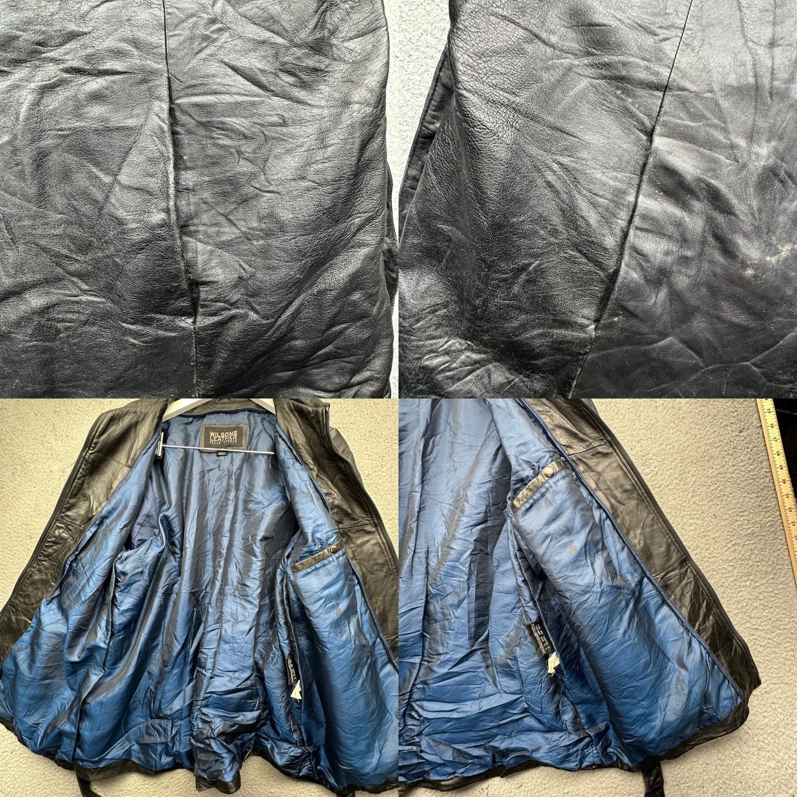 Vintage Wilsons Leather Pelle Studio Full Zip Coat Jacket Belted 1X Womens Black Leather Coat/Casual Fall Winter Size XL / US 12-14 / IT 48-50 - 9 Thumbnail