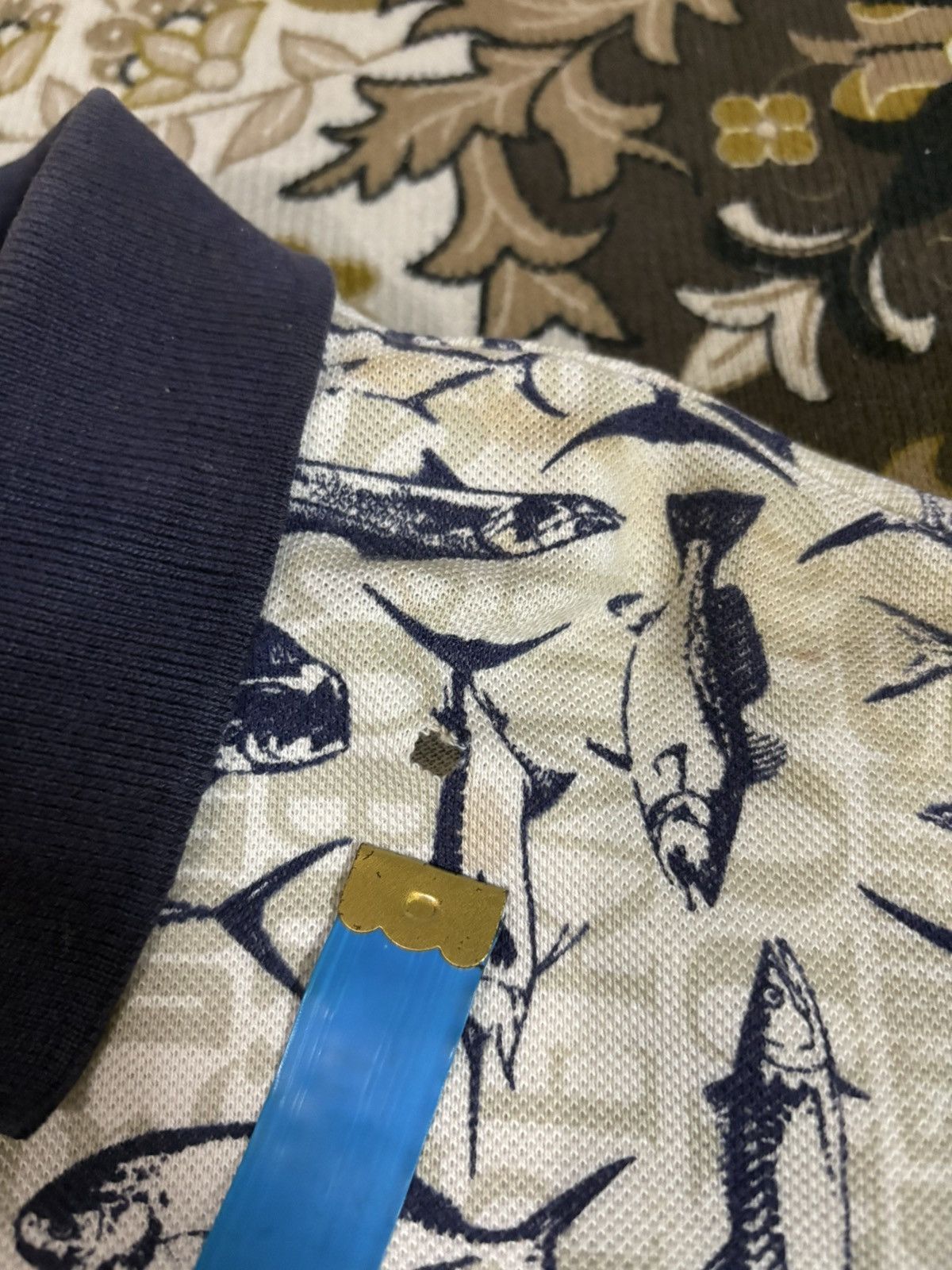 Columbia × Japanese Brand × Vintage Vintage Columbia Full Print Fish Polo Tee Size US XL / EU 56 / 4 - 7 Thumbnail
