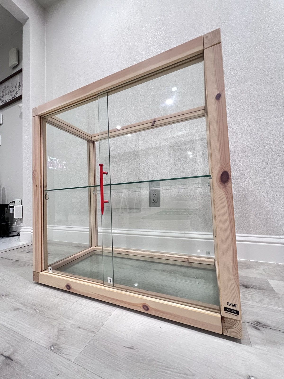 image of Ikea Markerad Virgil Abloh Glass Cabinet in Wood, Men's
