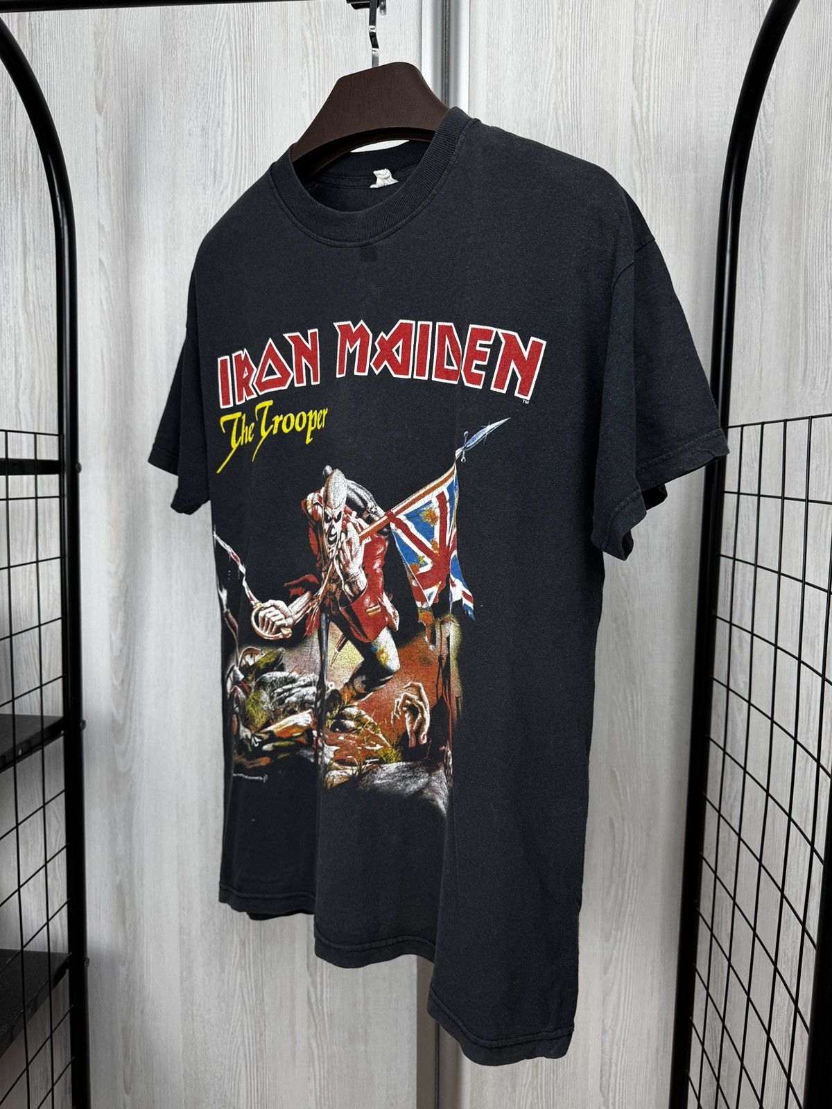 Fruit Of The Loom Vintage 1998 Iron Maiden The Trooper Black Band Tee size M-L Size US L / EU 52-54 / 3 - 6 Thumbnail