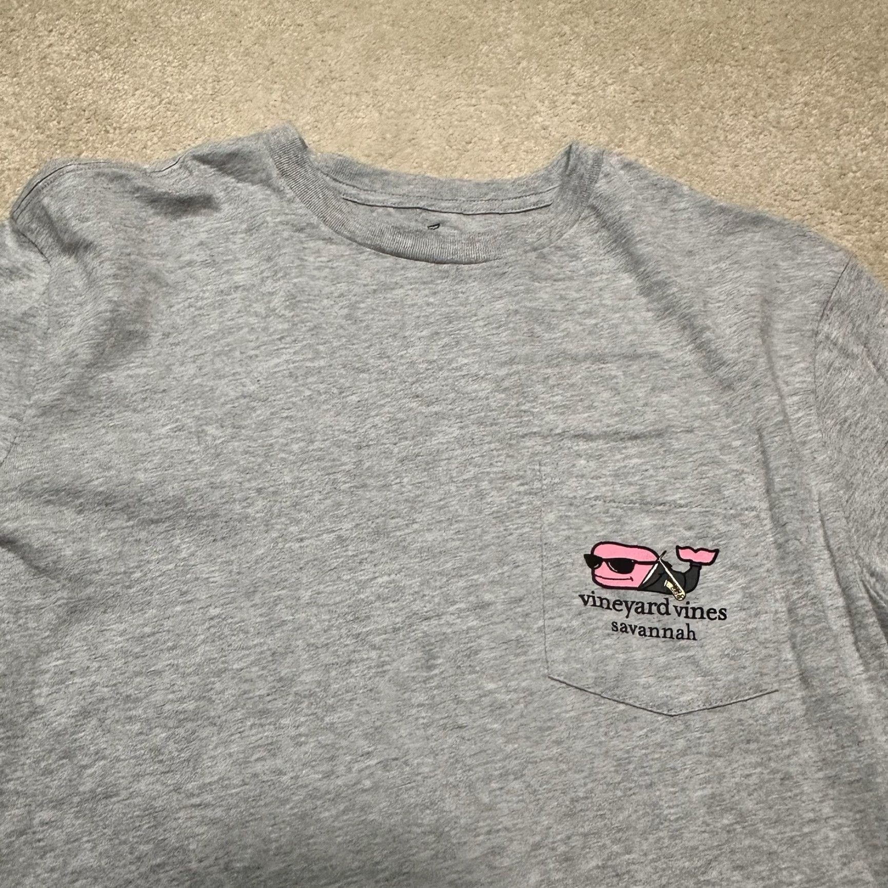 Vineyard Vines Vineyard Vines T Shirt Mens Medium Gray Double Sided Longsleeve Savannah Georgia Shirt Mens Regular Gray All Seasons Breathable Logo 2020s Adult Men Size US M / EU 48-50 / 2 - 4 Thumbnail
