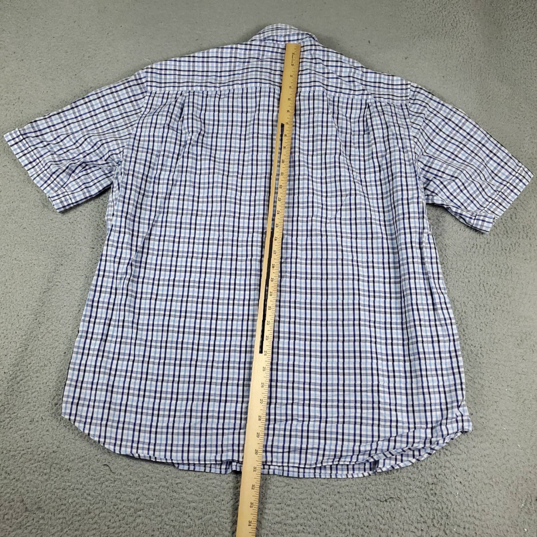 Paul & Shark Paul & Shark Shirt Mens 44 Blue Check Button-Up Short Sleeve Casual Cotton Shirt 44 Blue Men’s Shirt Size US XXL / EU 58 / 5 - 4 Thumbnail