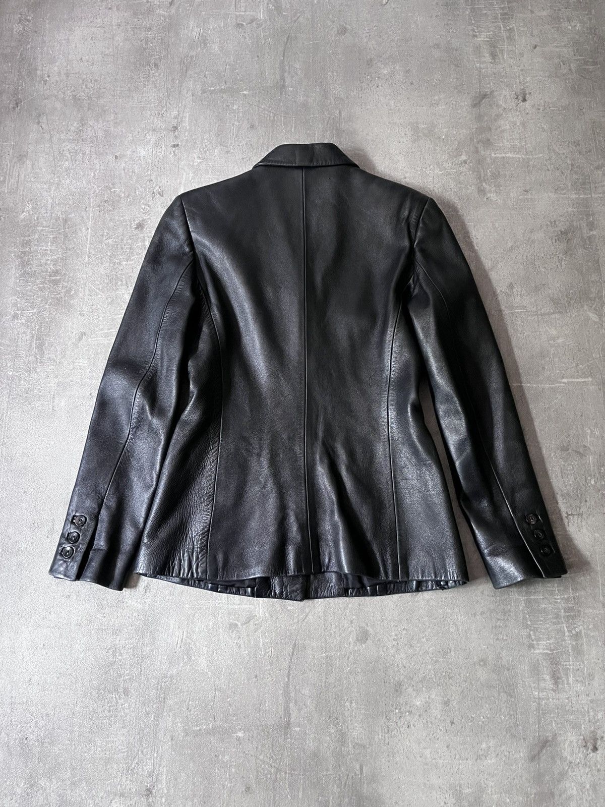 Gucci Gucci F/W 1998 by Tom Ford Leather blazer jacket black Size L / US 10 / IT 46 - 10 Thumbnail