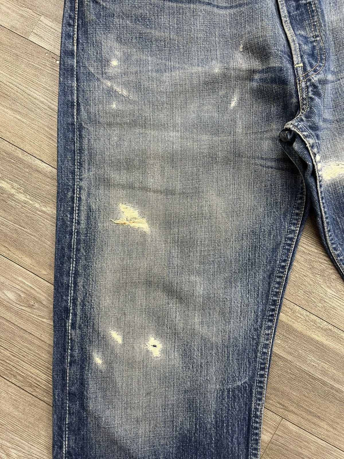 Levi's Vintage Clothing 🇹🇷1990s Vintage Levis 501 34x30 Distressed Faded Blue Jeans Size US 34 / EU 50 - 5 Thumbnail