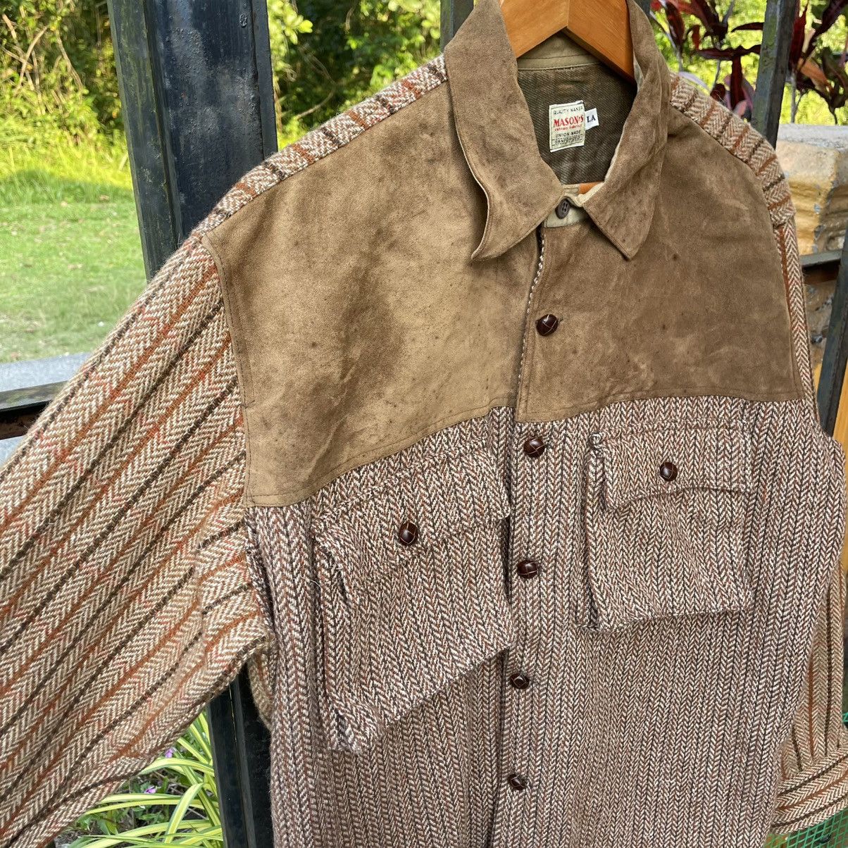 Union LA 🔥Vintage Mason’s Union Made Half Corduroi Wool Blend Jacket Size US L / EU 52-54 / 3 - 5 Thumbnail