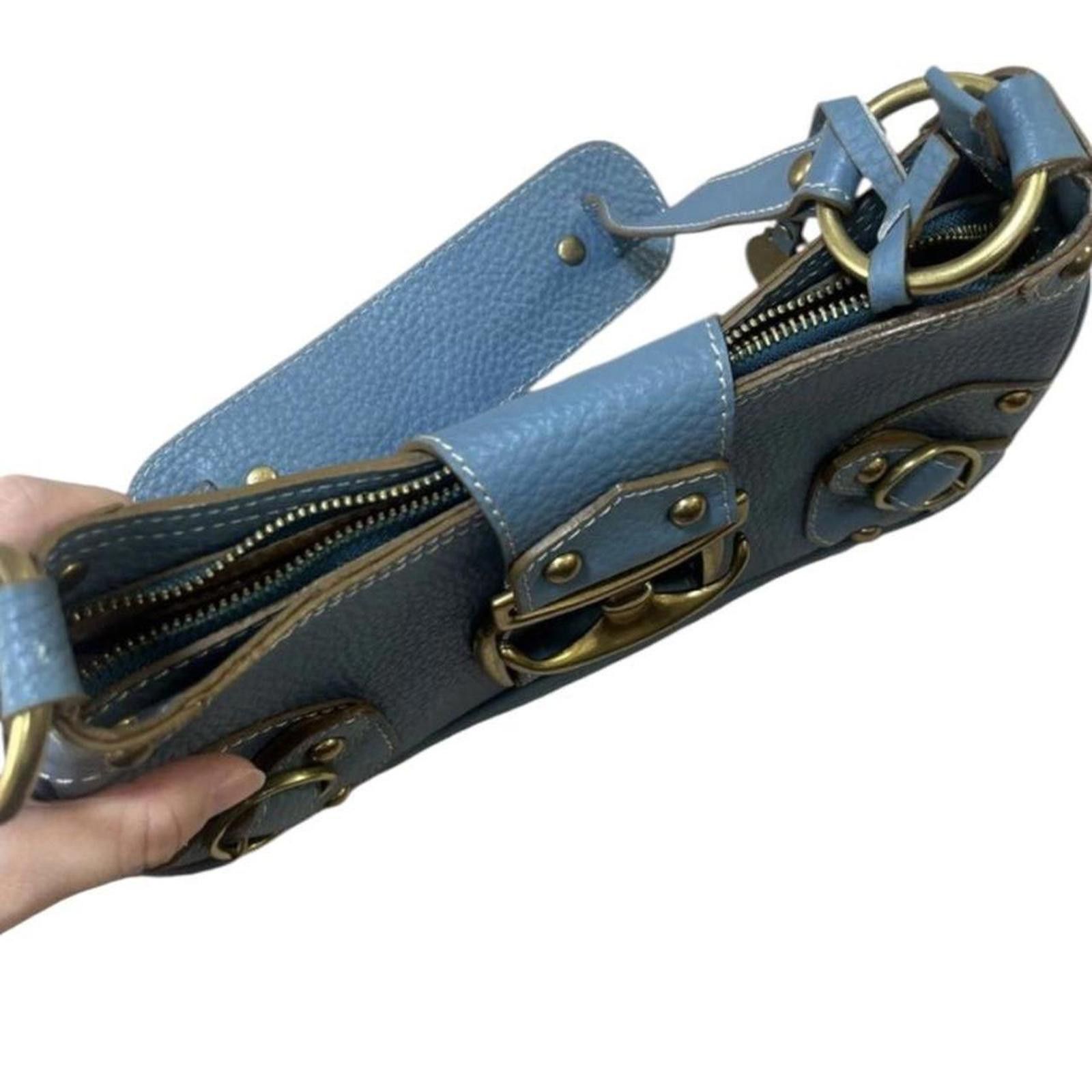 Other Leather y2k whimsy goth style vintage blue shoulder bag Size ONE SIZE - 5 Thumbnail