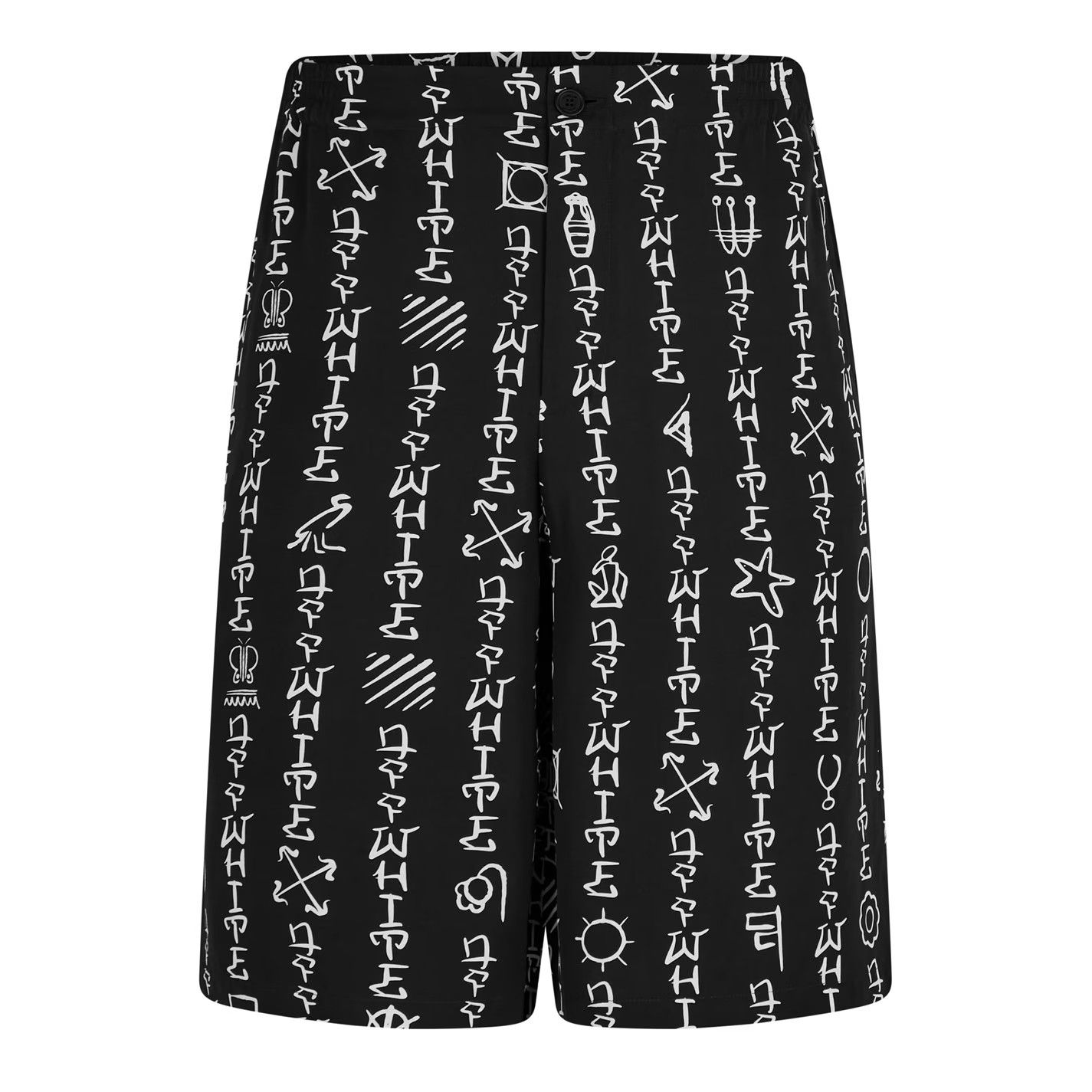 Off-White o1g2r1mq0326 Bowling Design Shorts in Black Size US 32 / EU 48 - 1 Thumbnail