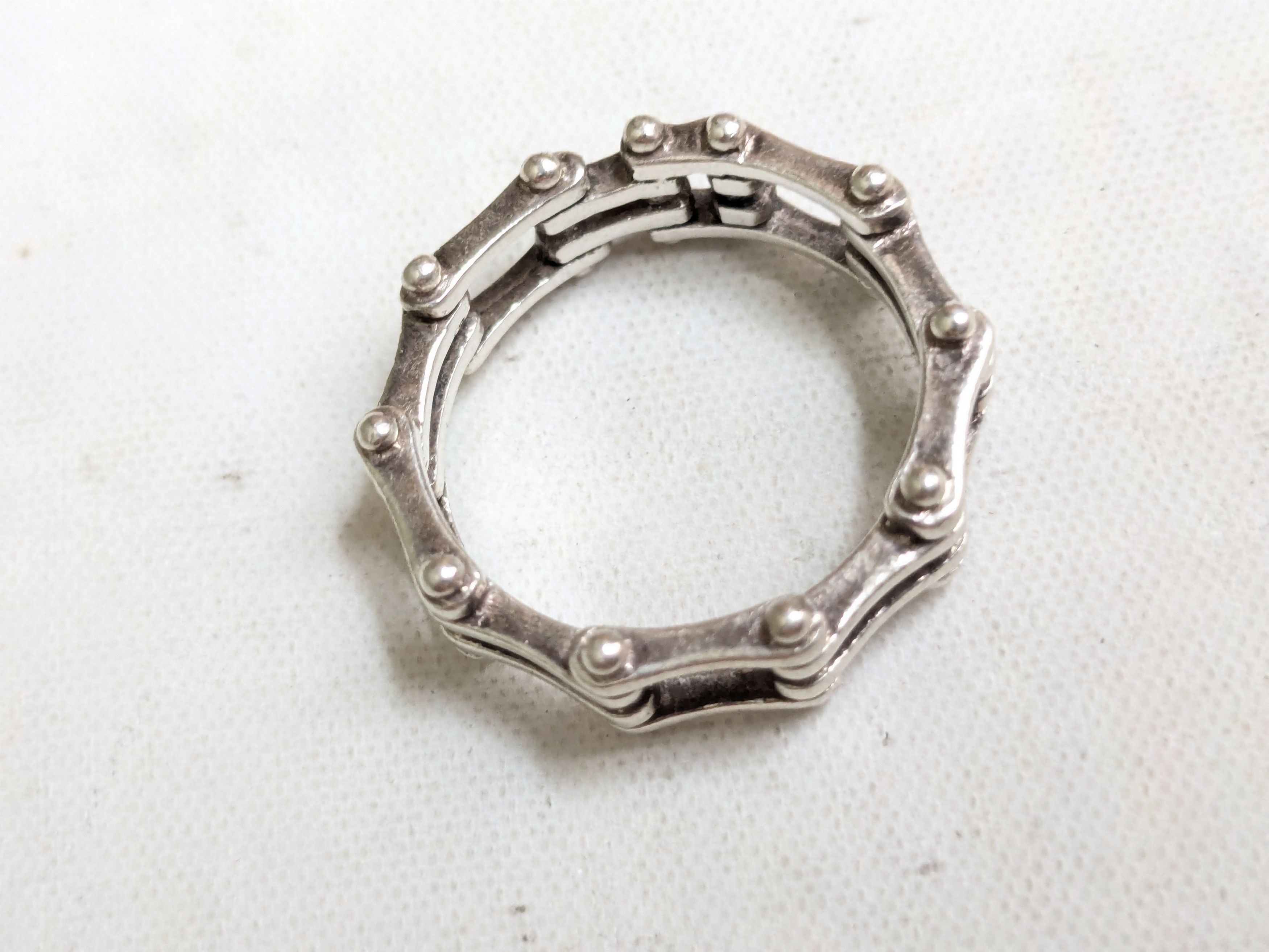 Jewelry Sterling Silver Ring Bikechain 9.75 Size ONE SIZE - 7 Thumbnail