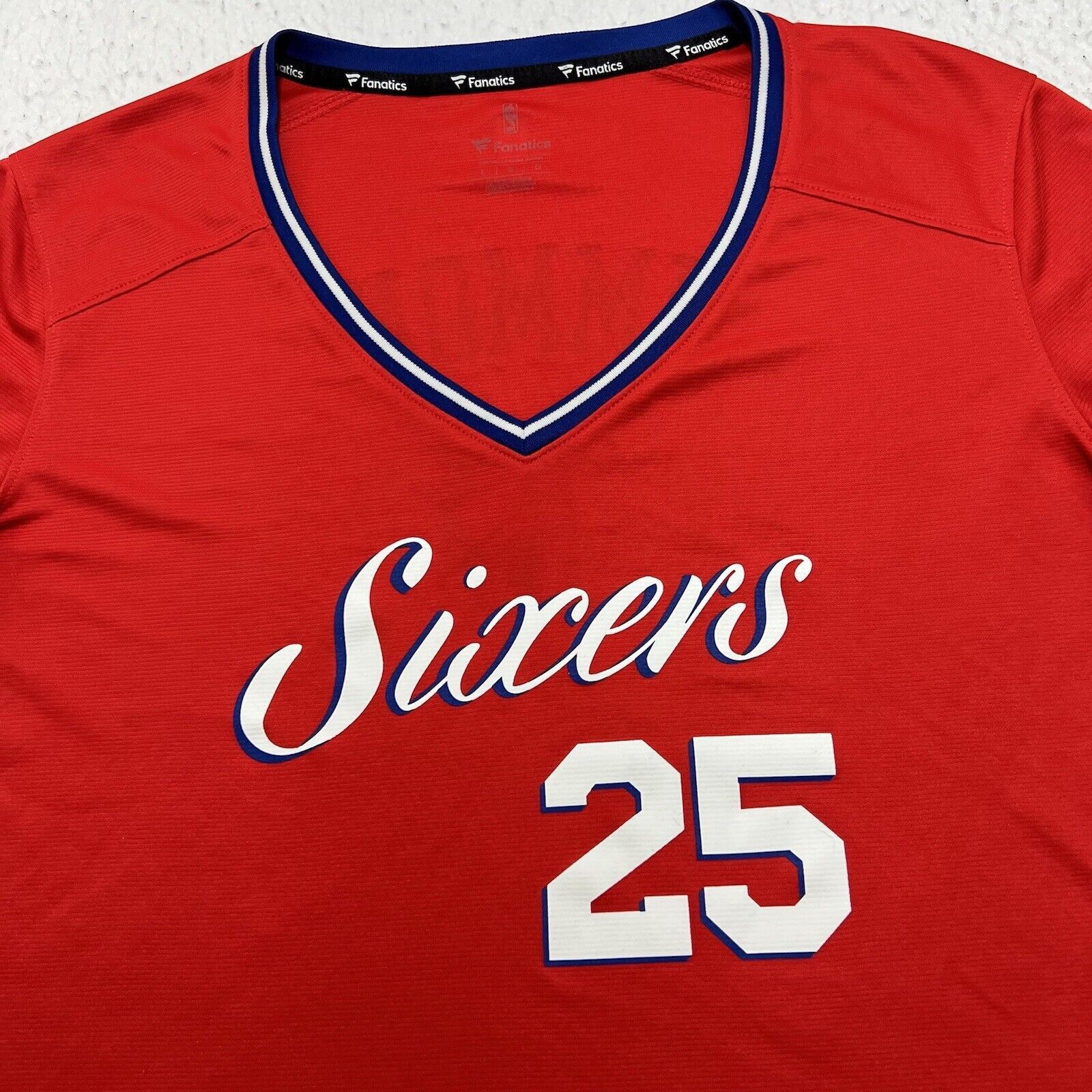 NBA NBA Philadelphia 76ers Ben Simmons 25 Red Graphic T Shirt Size L / US 10 / IT 46 - 2 Thumbnail