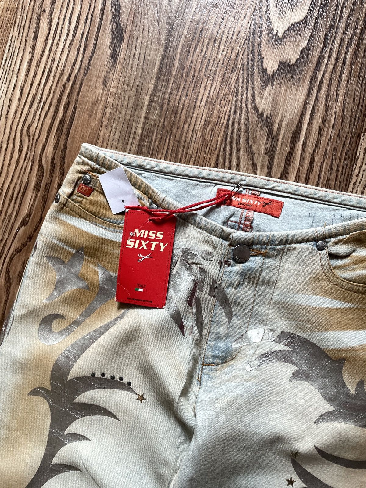 Miss Sixty Vintage Miss Sixty Jeans Flared Distressed 00s Low Rice Size 25" / US 0 / IT 36 - 3 Thumbnail