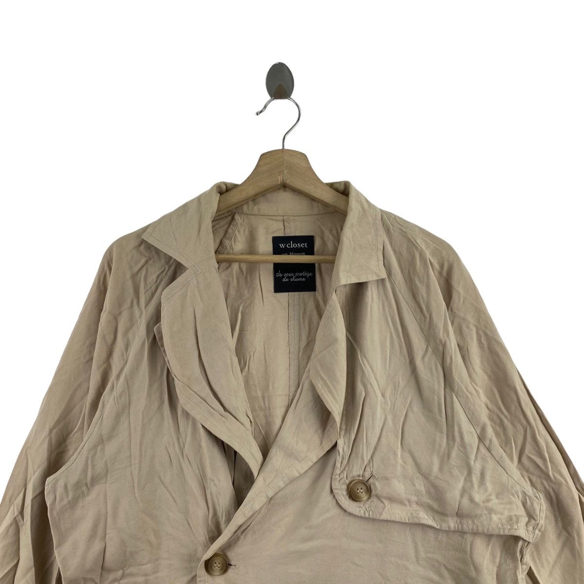 Japanese Brand × Vintage Vintage W.CLOSET Japanese Brand Beige Long Coat Size L / US 10 / IT 46 - 2 Thumbnail