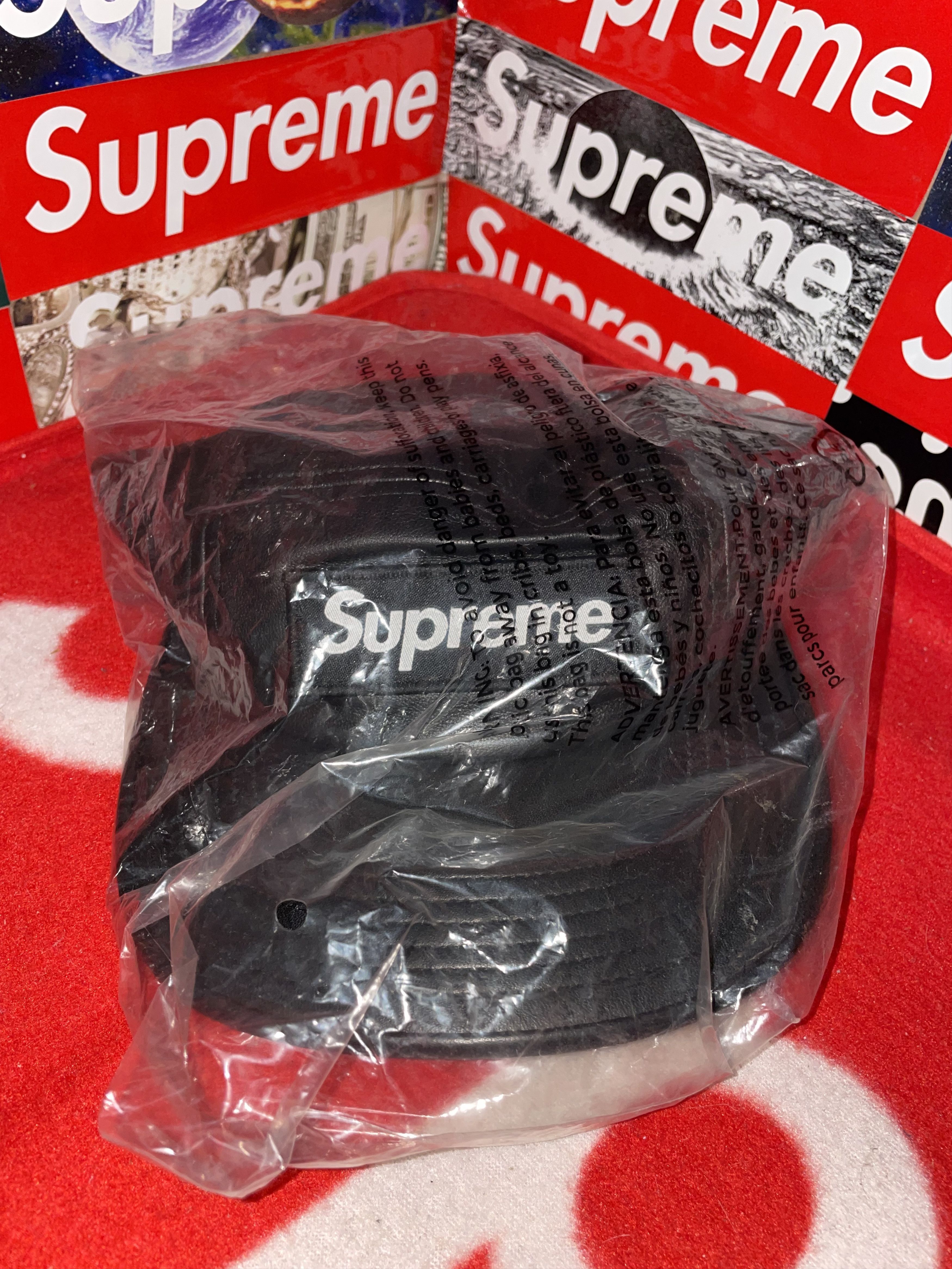 Supreme SUPREME LEATHER CAMP CAP BLACK SS16 NEW WITH TAGS Size ONE SIZE - 11 Thumbnail