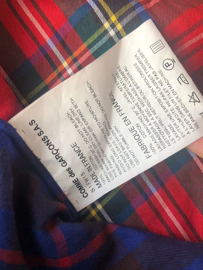 Comme des Garcons Comme Des Garcons Co-branded Shirt Color Blue Red Checks Size US S / EU 44-46 / 1 - 5 Thumbnail