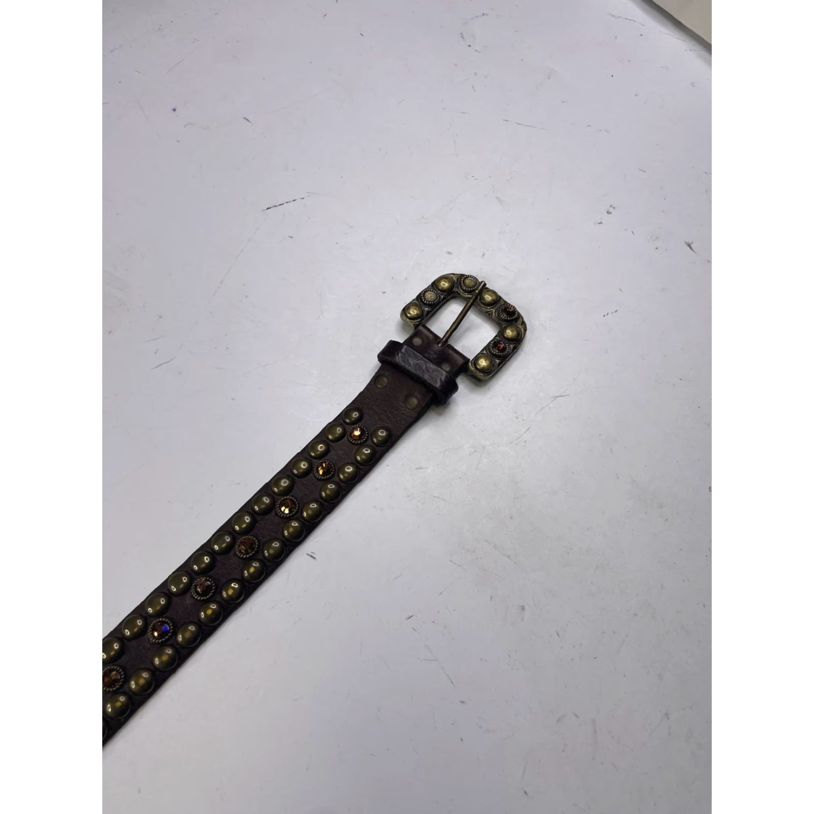 Vintage VINTAGE LEATHEROCK Studded Belt Leather Black Women Size 37 Rock Belt Accessories Womens Mens Girls Size ONE SIZE - 7 Thumbnail