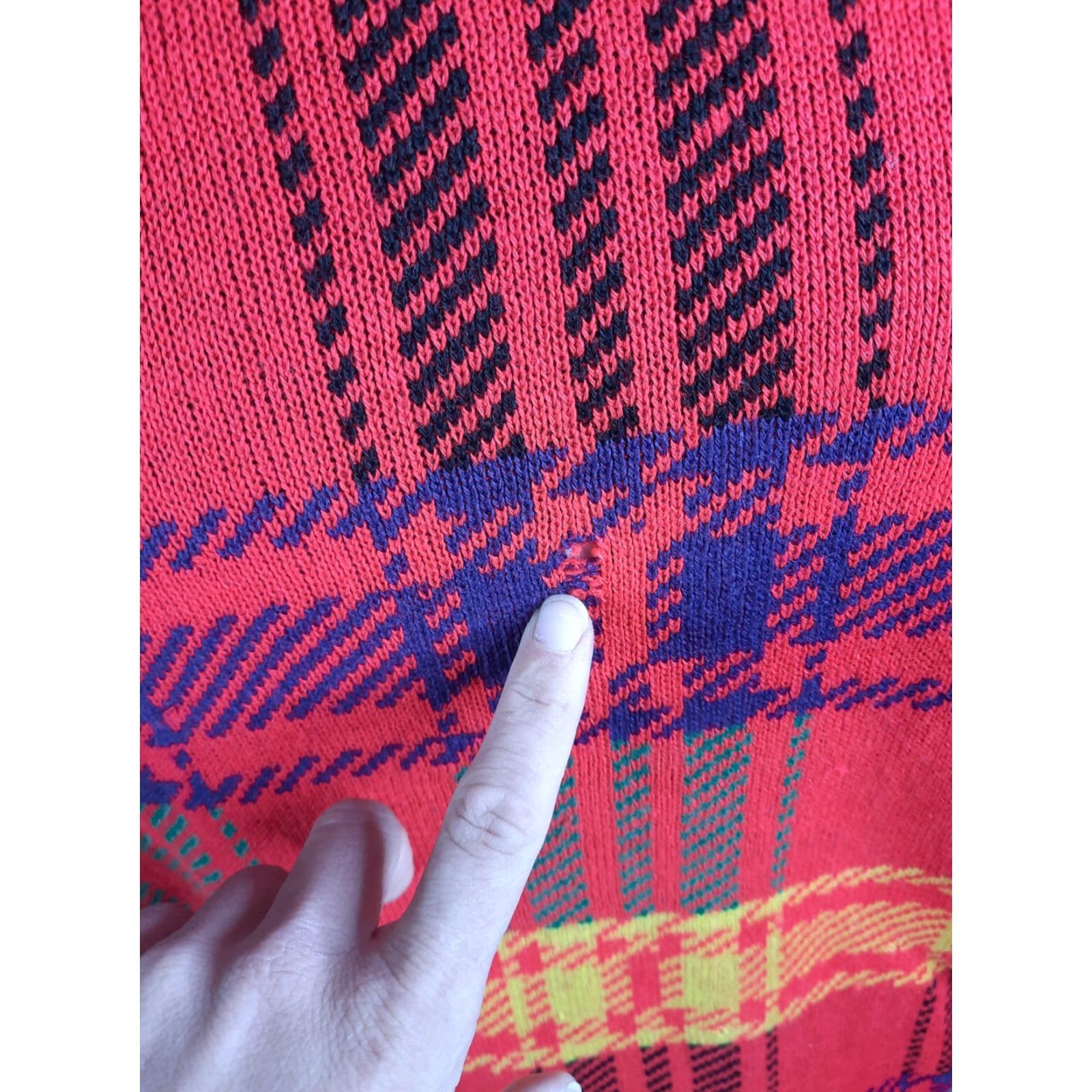 Vintage VINTAGE Euro-Flash 80's Boxy Bright Red Womens Crewneck Sweater S6C Large Size L / US 10 / IT 46 - 5 Thumbnail